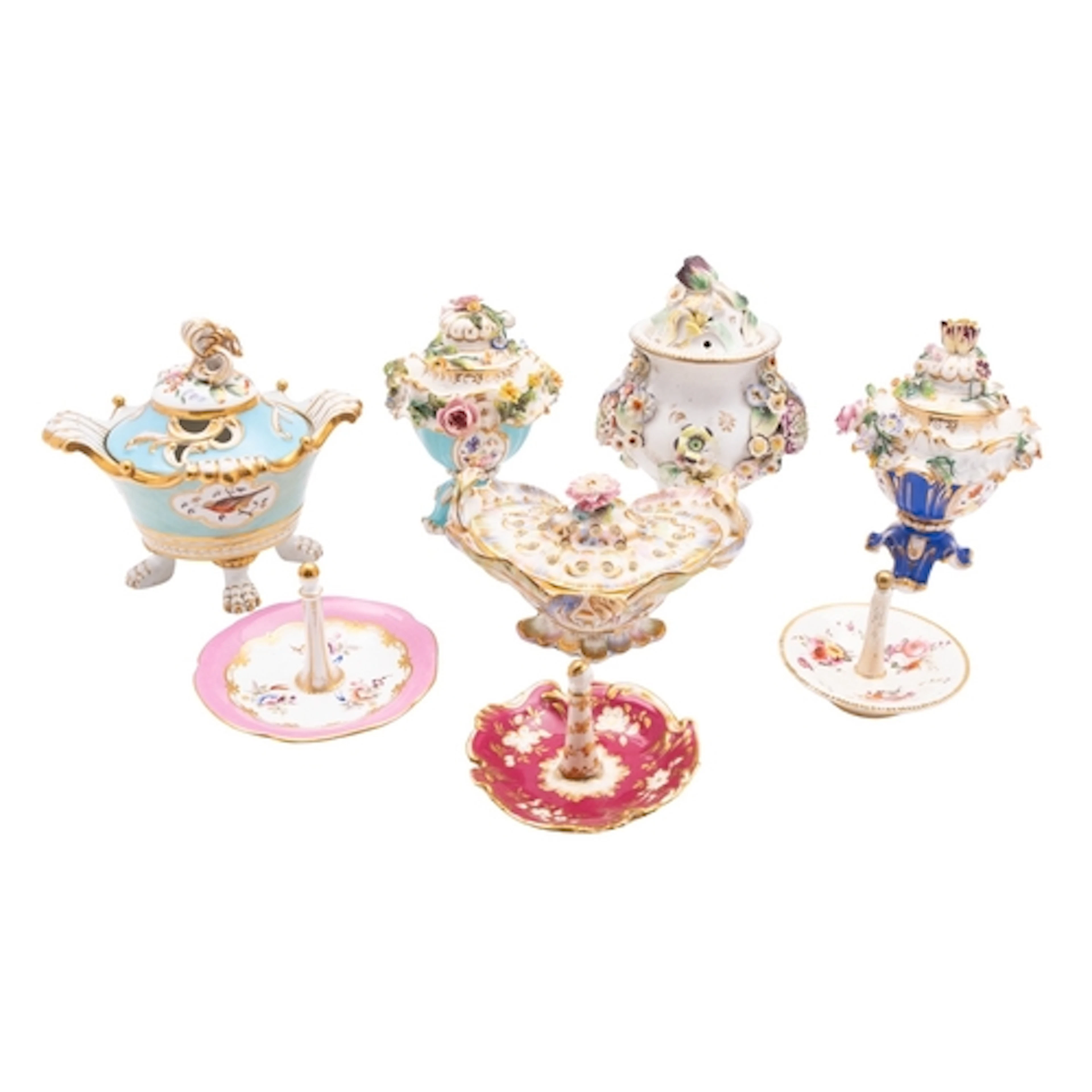 A mixed lot of 19th century Coalbrookdale-style and other pa...