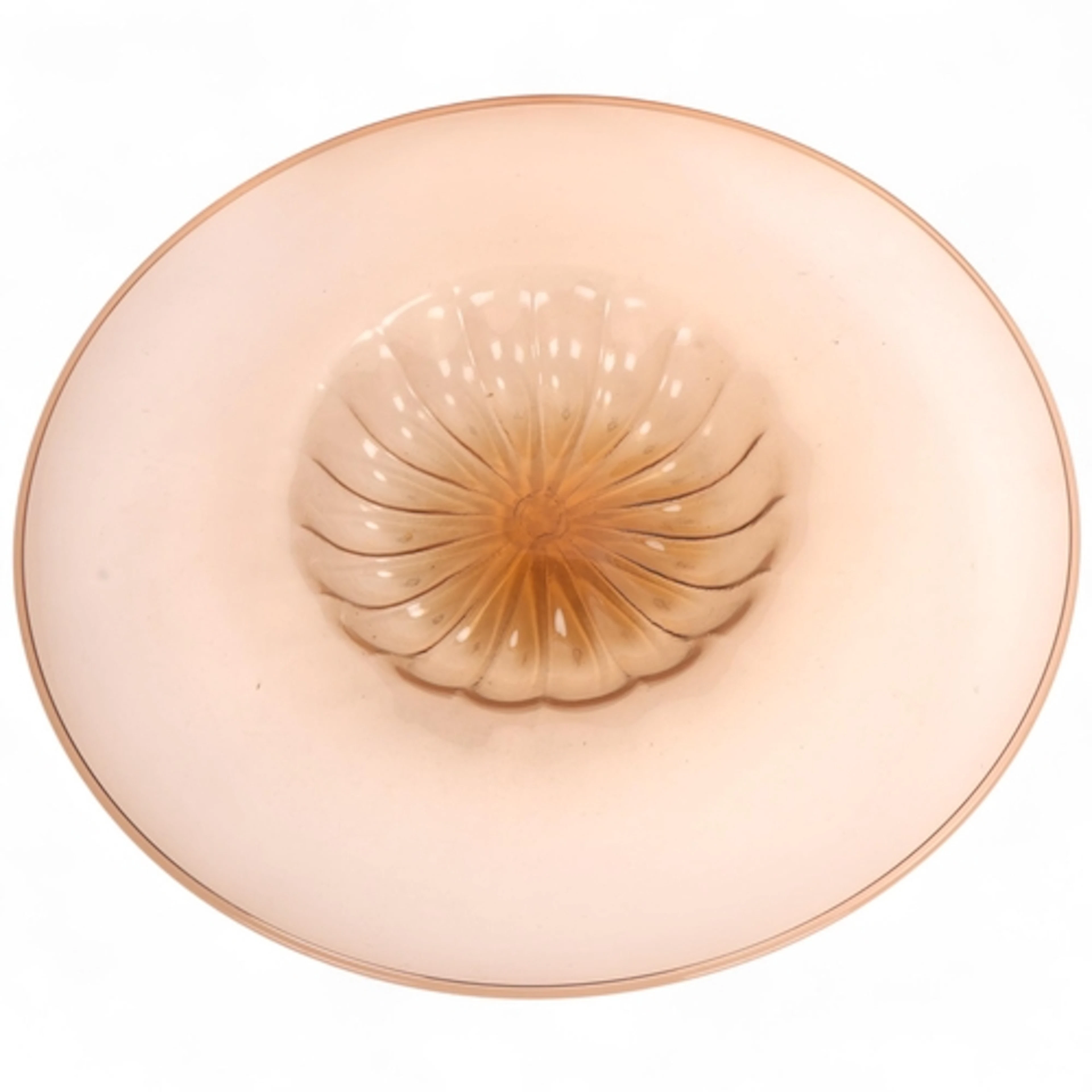 VETTORIO ZECCHIN for VENINI - a large amber glass Vetro Soff...