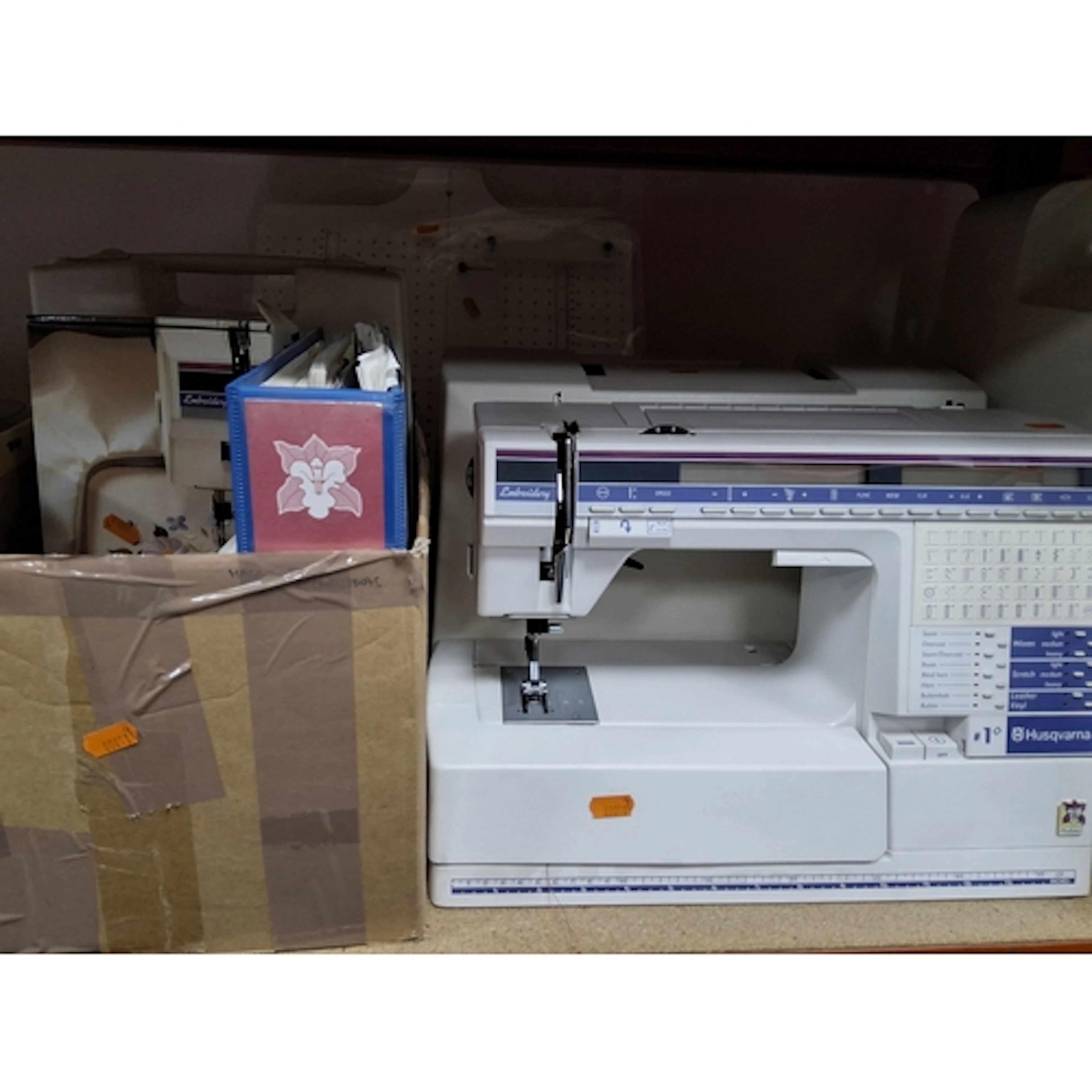 A HUSQVARNA VIKING 'NO.1 + EMBROIDERY MACHINE', MANUALS, AND...