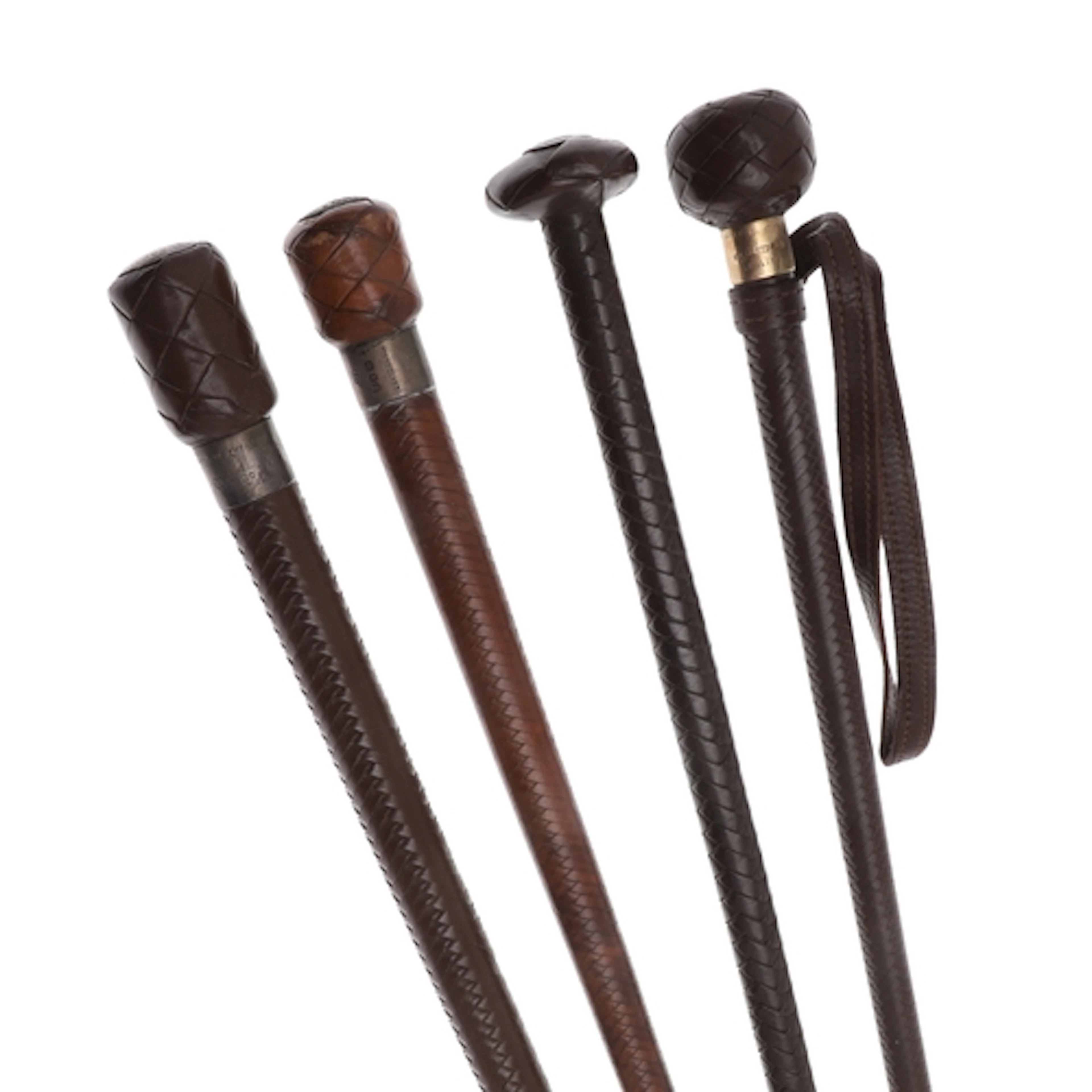 SWAINE & ADENEY ANTIQUE RIDING WHIPS - INCLUDING GOLD MOUNT....