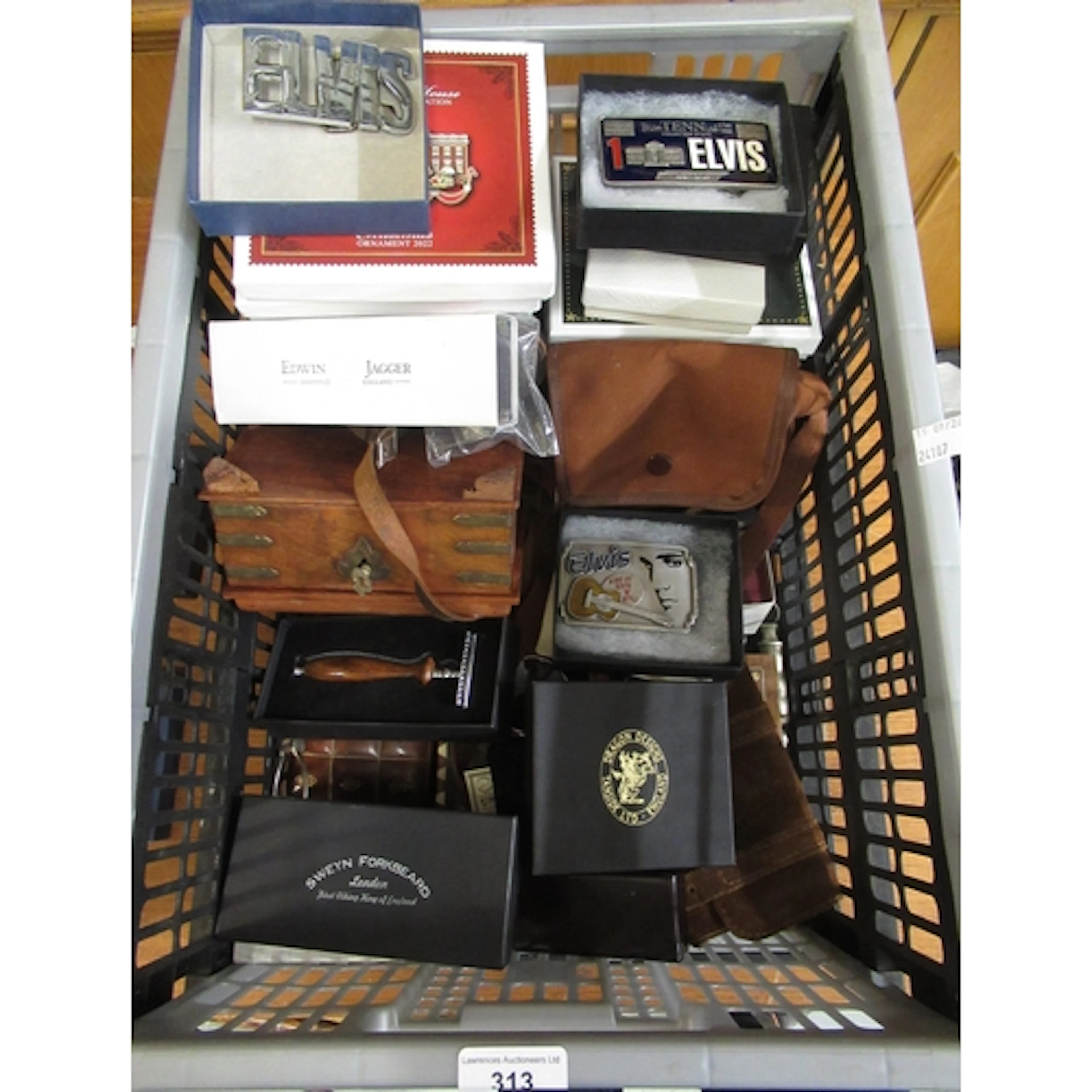 Quantity of Elvis Presley related belt buckles, quantity of ...