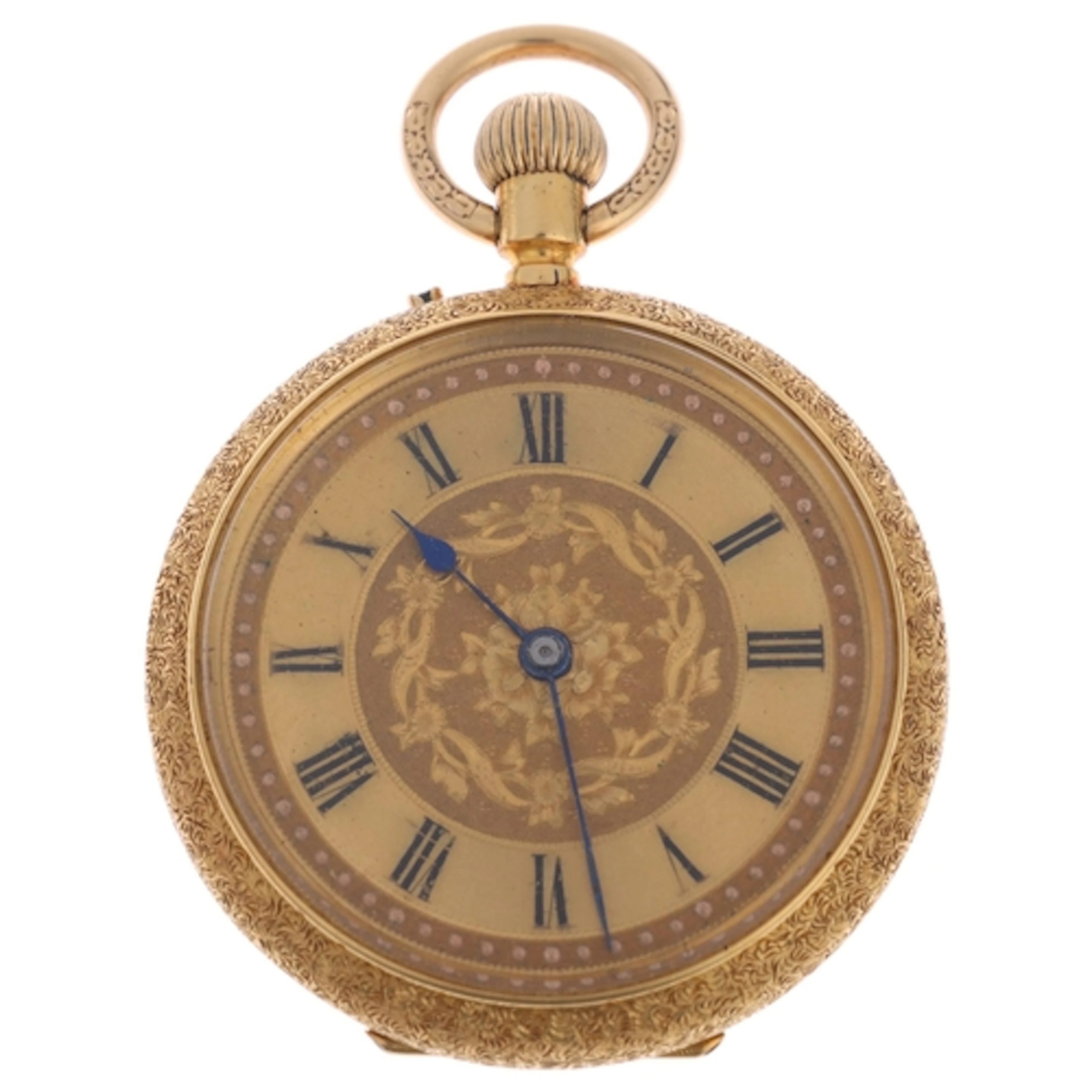 An Antique 22ct gold open-face keyless pocket watch, John Be...
