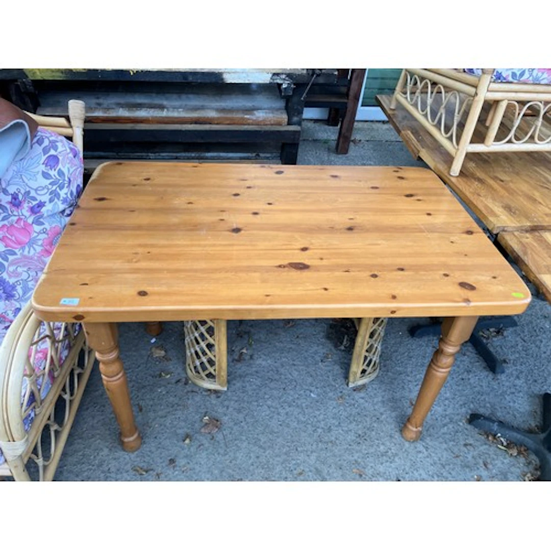 Pine farmhouse dining table