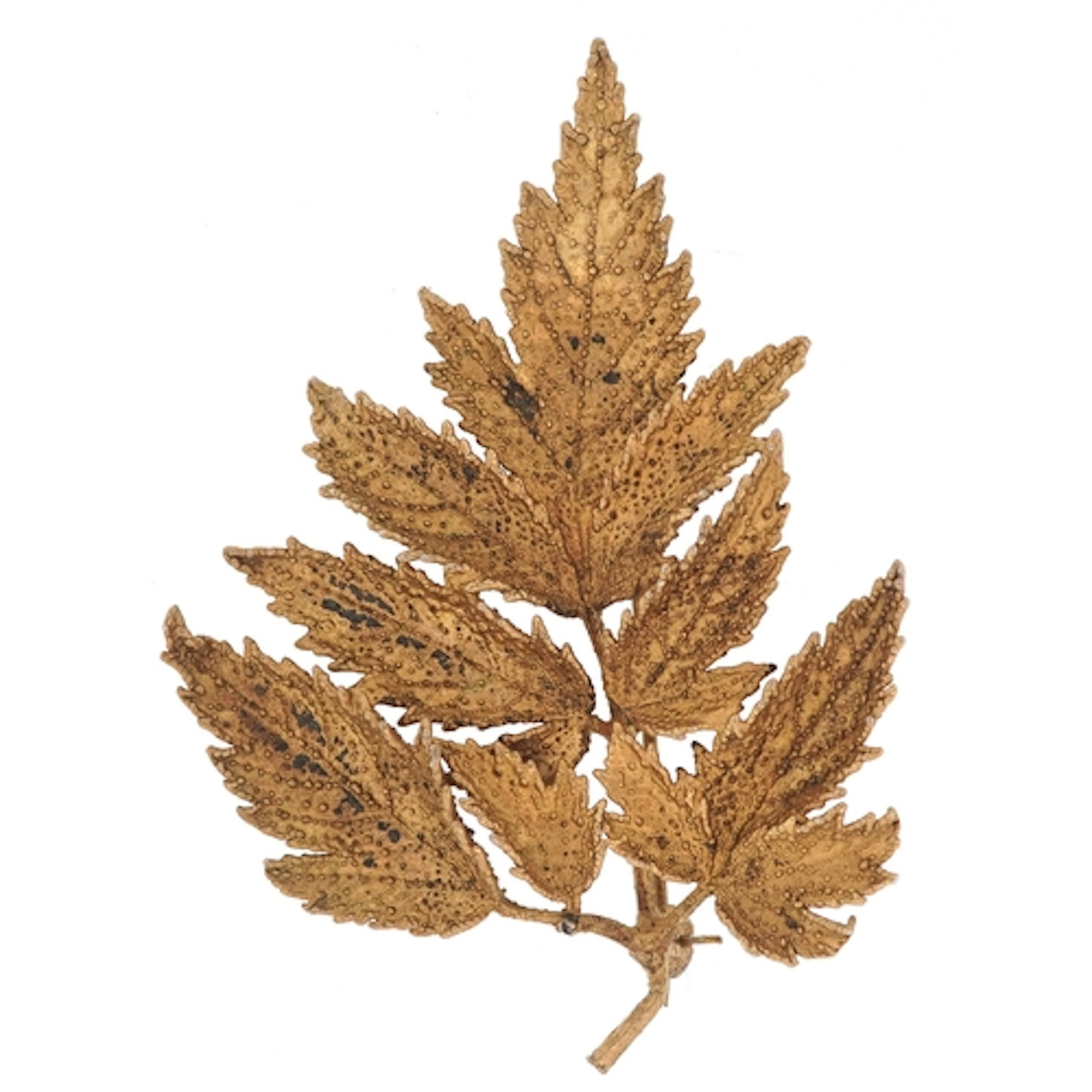 Orla Eggert, a Danish silver gilt leaf design brooch, 6.5cm ...