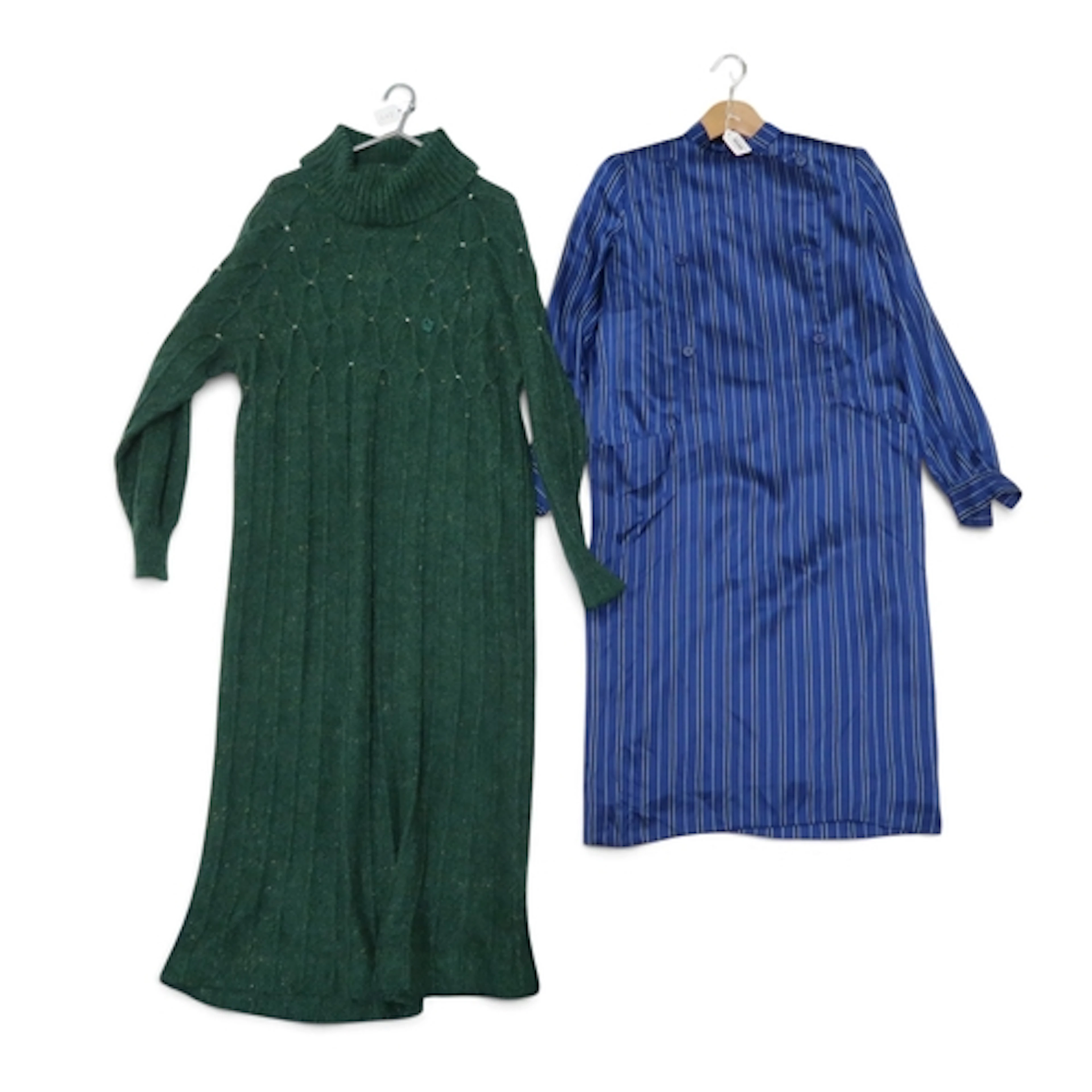 A blue silk dress with label 'Christian Dior Prèt-A-Porter M...