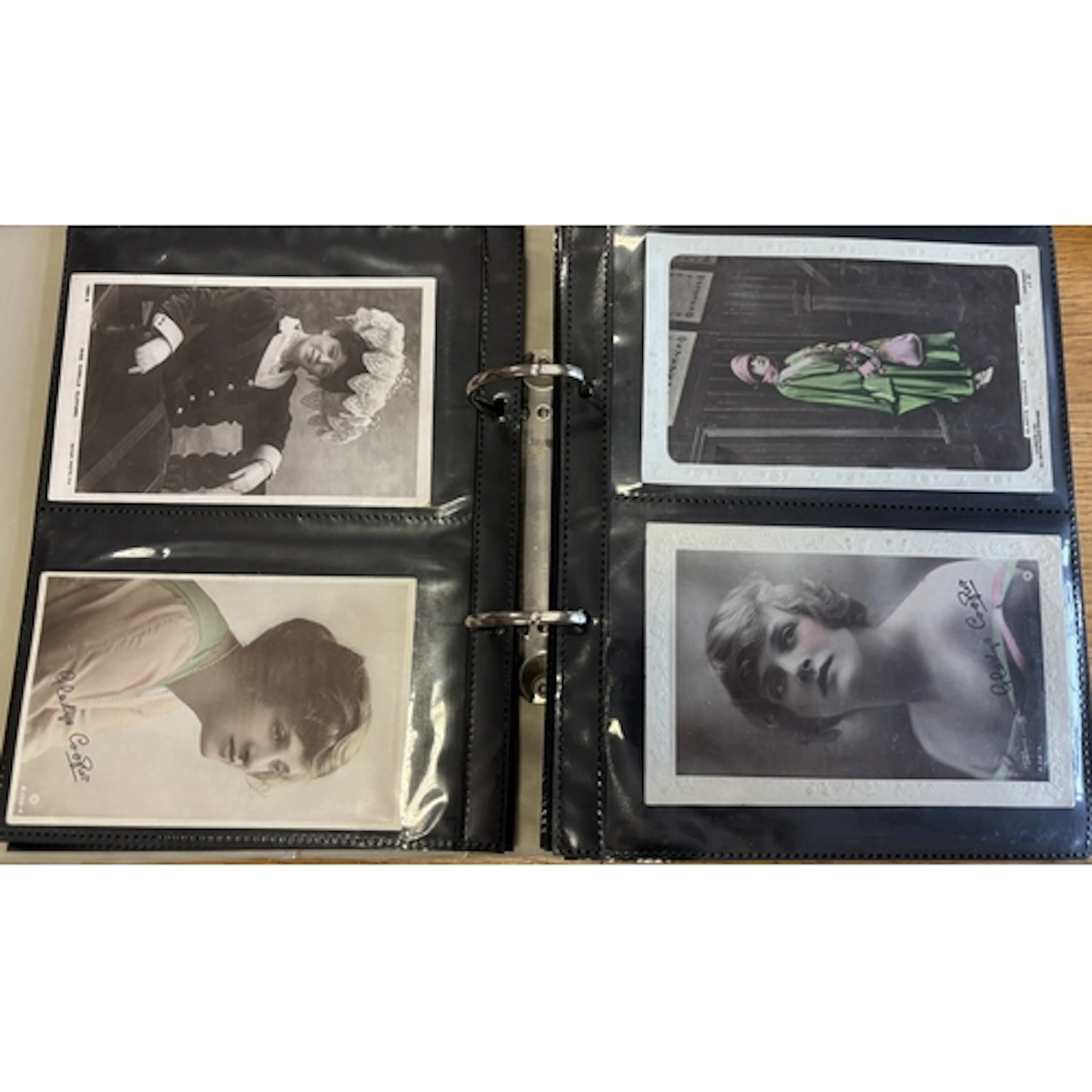 Misc. coln. in one album and loose of mostly vintage cards, ...