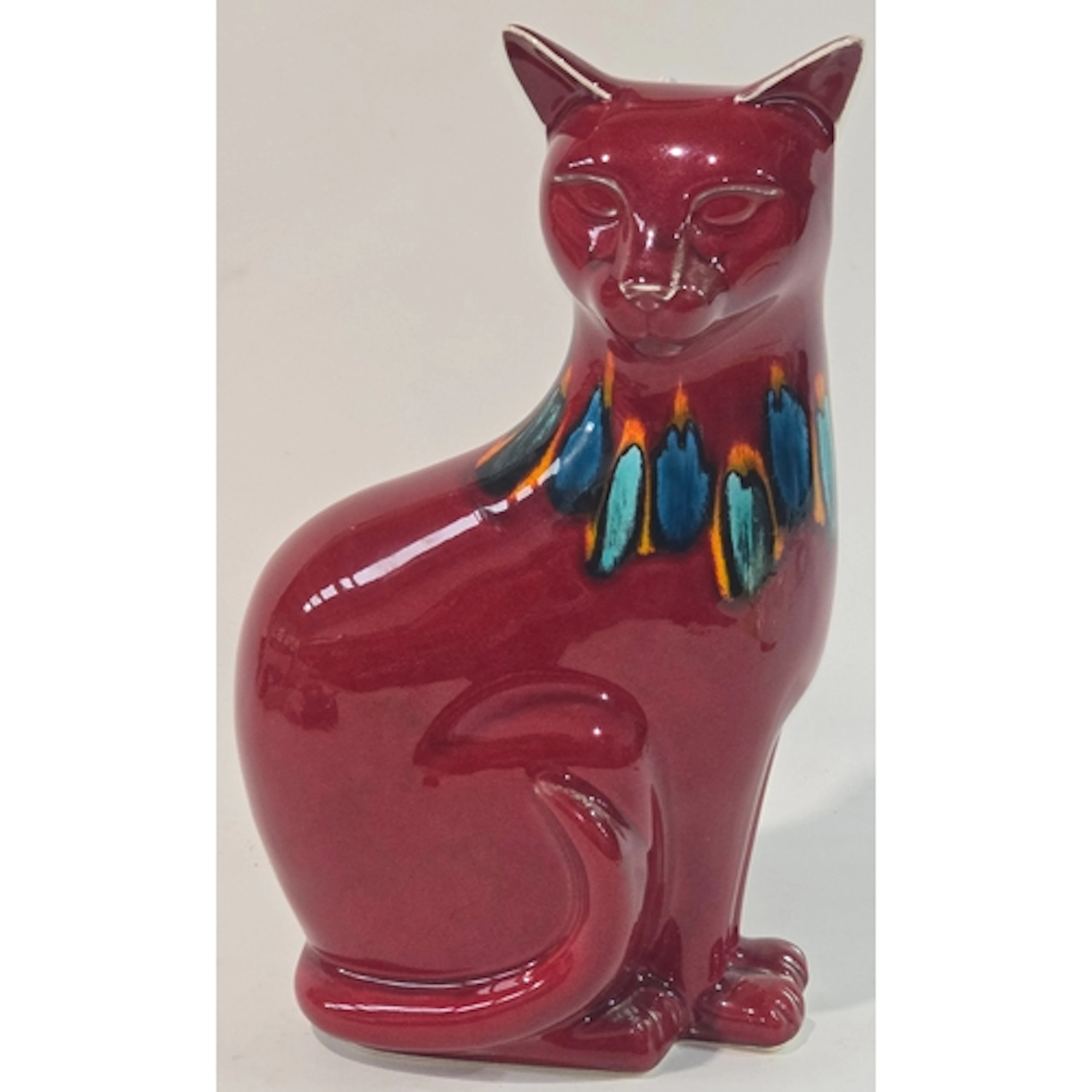 Poole Pottery large red living glaze 11.5" high.