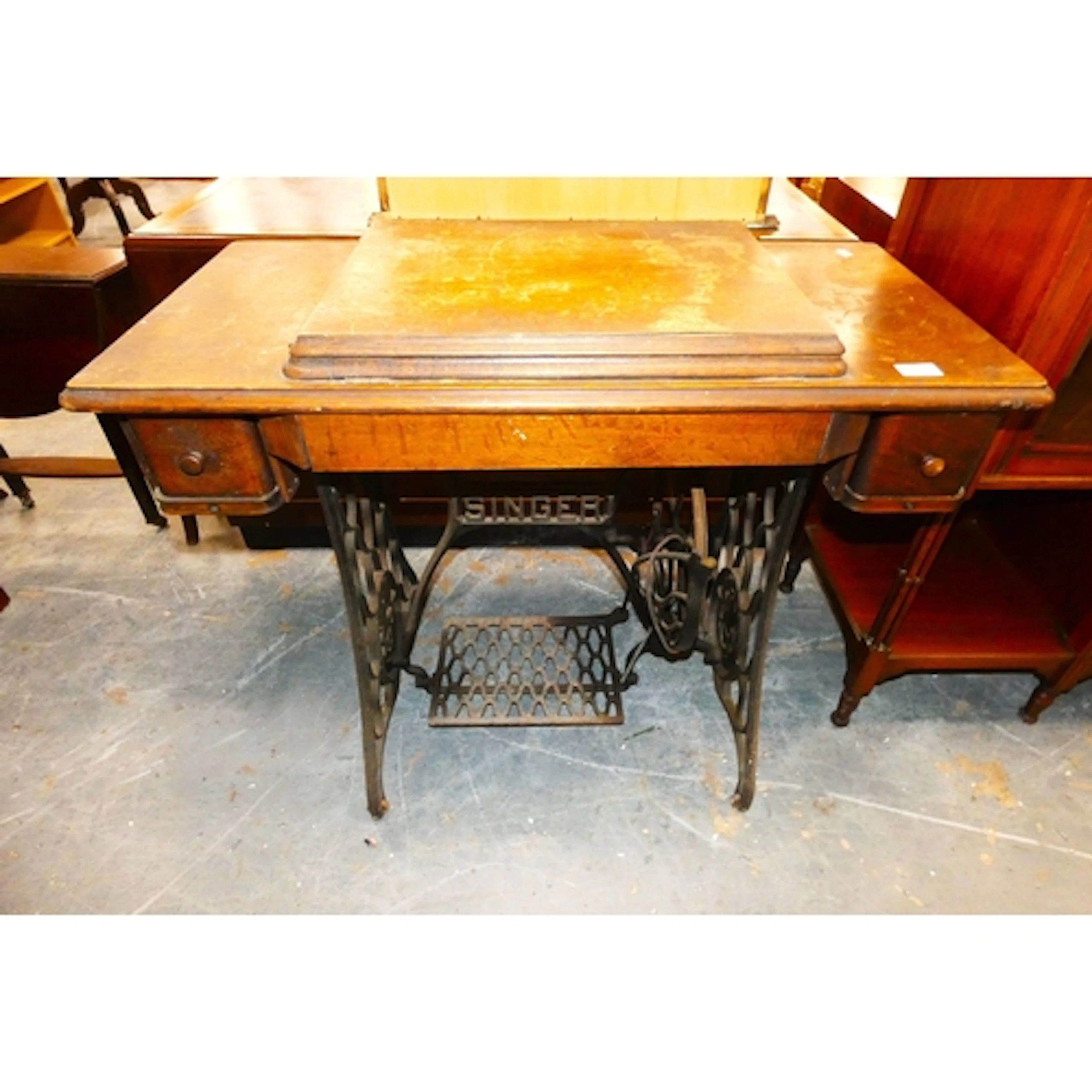 Singer treadle sewing machine.