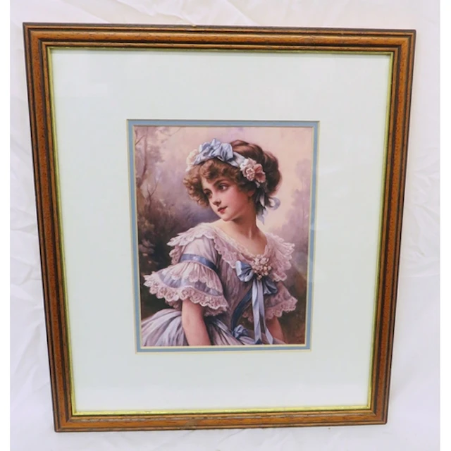 F/g Print Victorian Style Portrait Young Girl, 30cm x 35cm ...