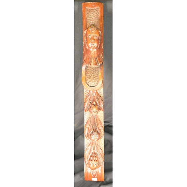 A carved wooden wall hanging oak Pilaster circa 1800 Cromwel...