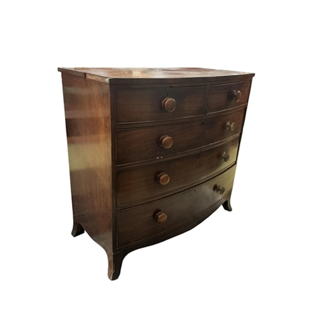A Regency mahogany bowfront chest of drawers, width 109cm, d...