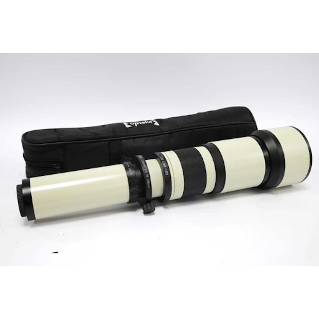 An Opteka 650-1300mm f/8-16, LR 1300-HD Super Telephoto Zoom...