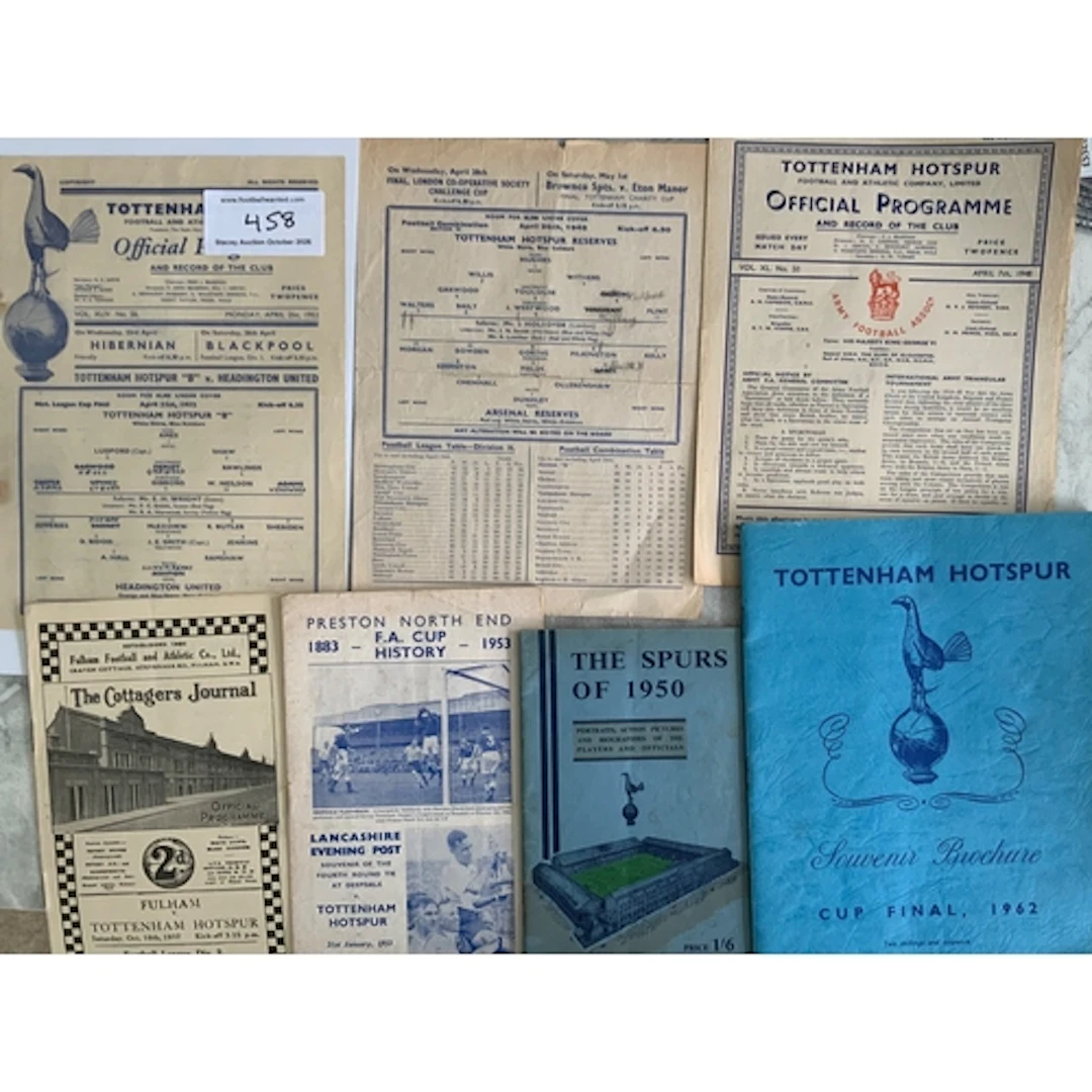 Tottenham Football Programmes + Handbooks: Home programmes v...
