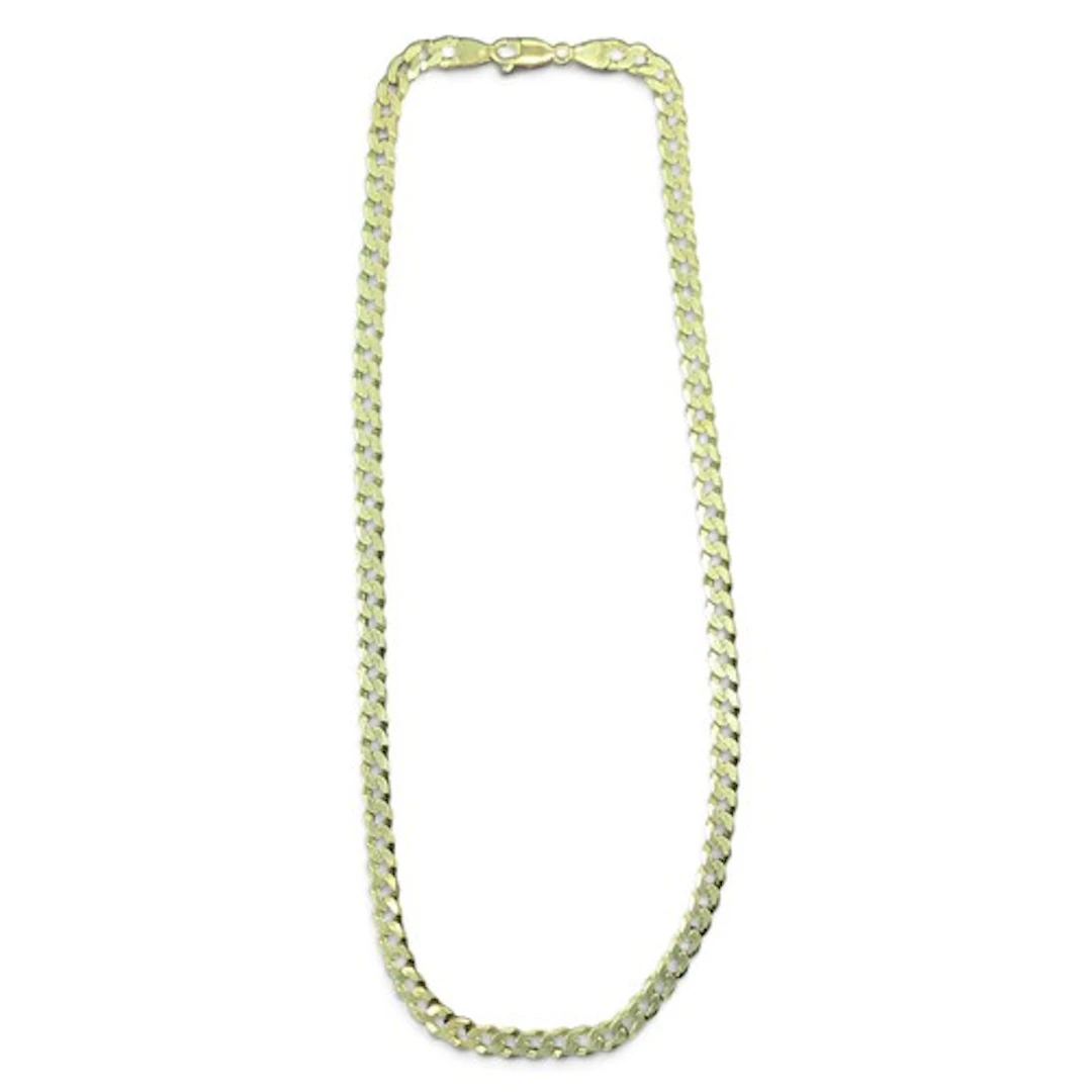 A 9ct gold curb link necklace, 49cm long, Birmingham import ...