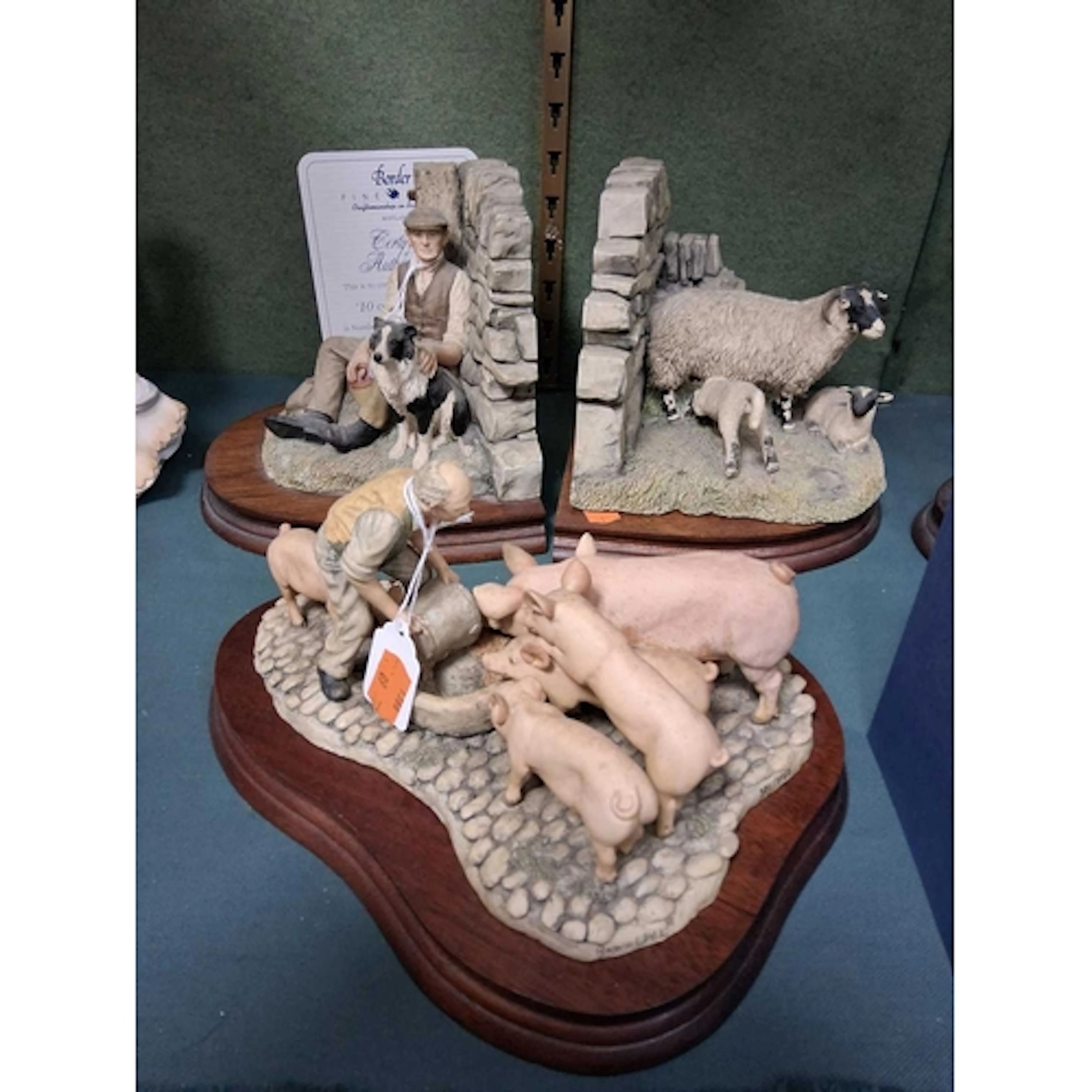 THREE BORDER FINE ARTS SCULPTURES, comprising 'Feeding Time'...