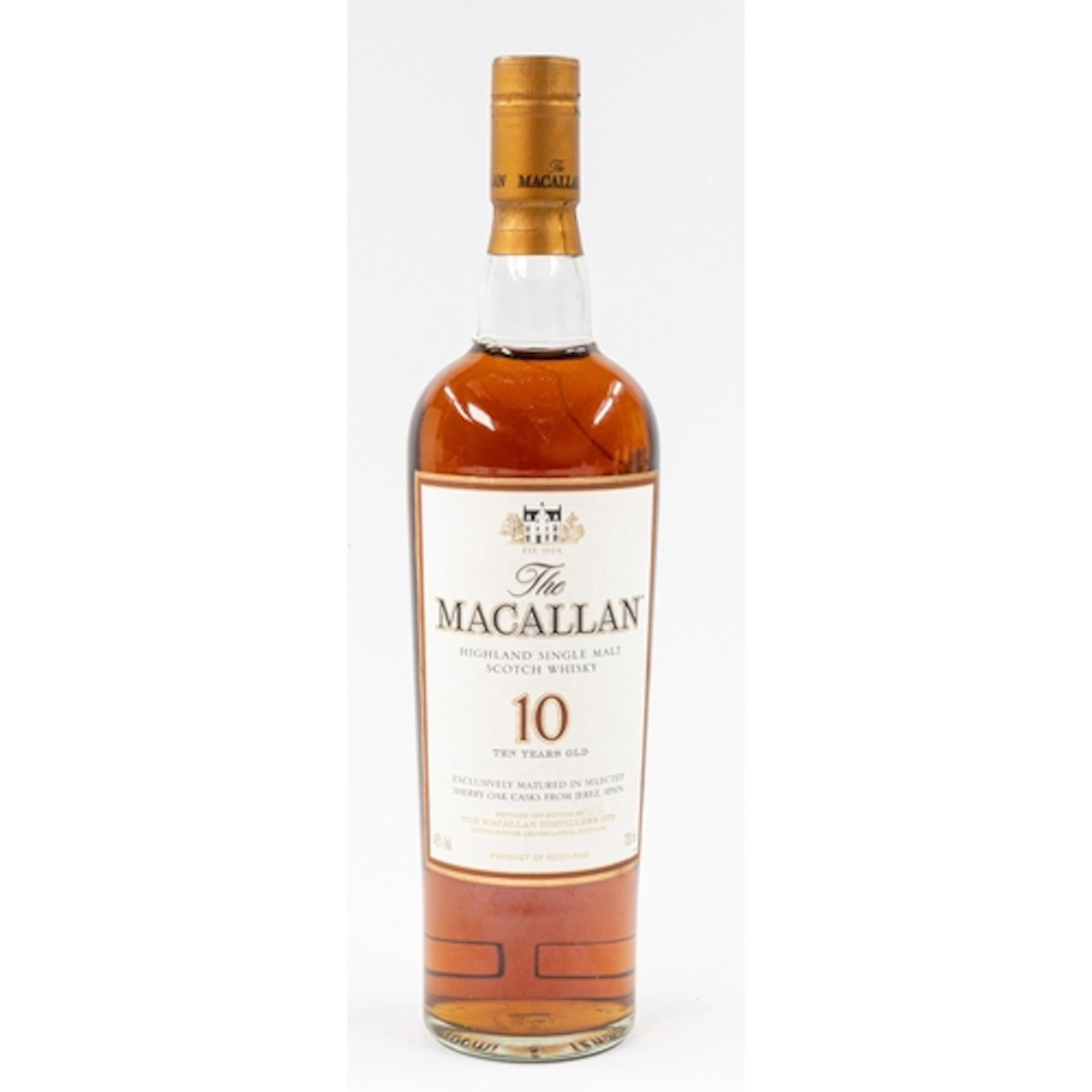Whisky: Macallan Highland Single Malt Scotch Whisky, 10 Year...