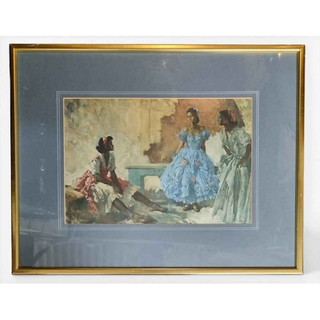 A good early William Russell Flint coloured Print, not faded...