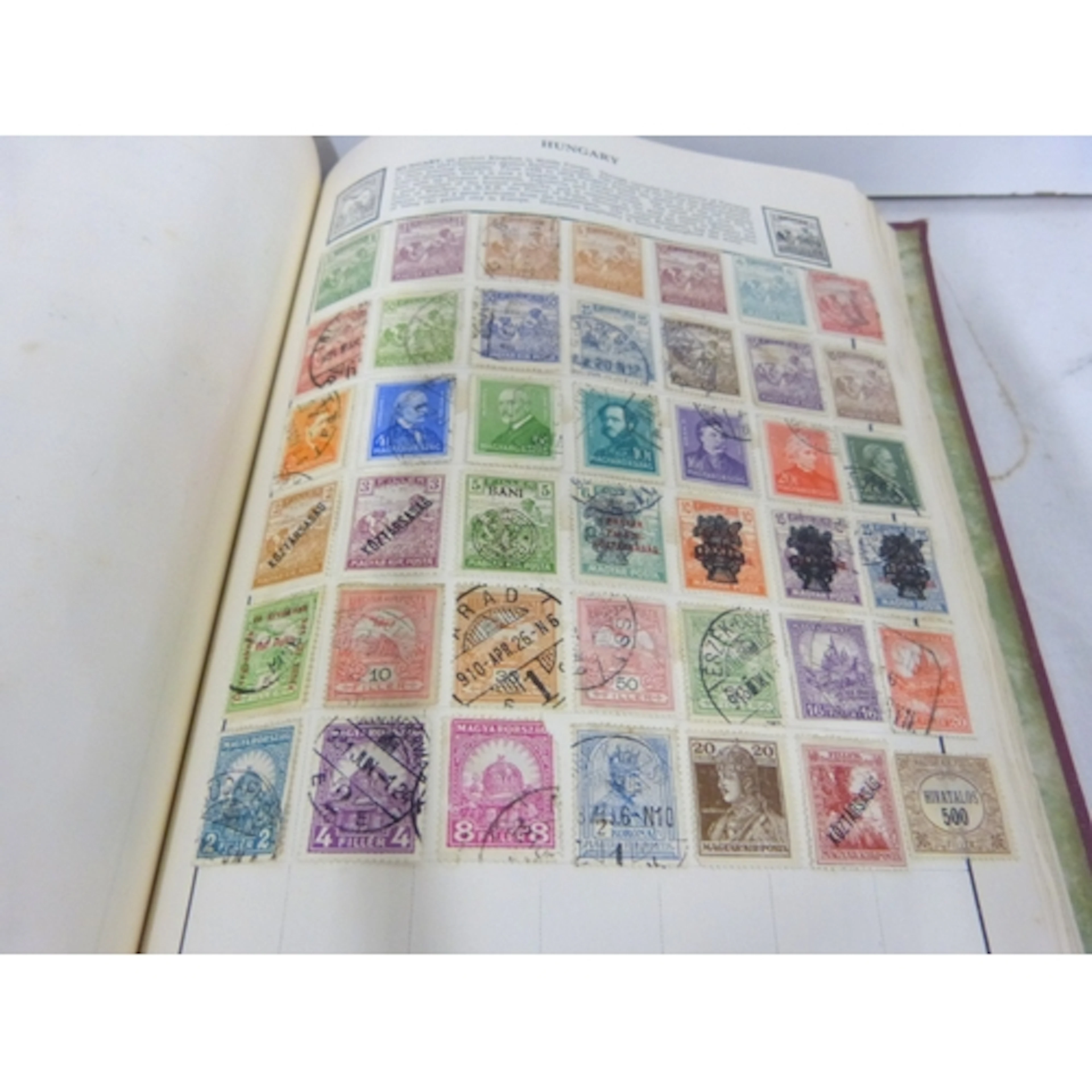 Large vintage world stamp album to include Austria, UK, Hung...