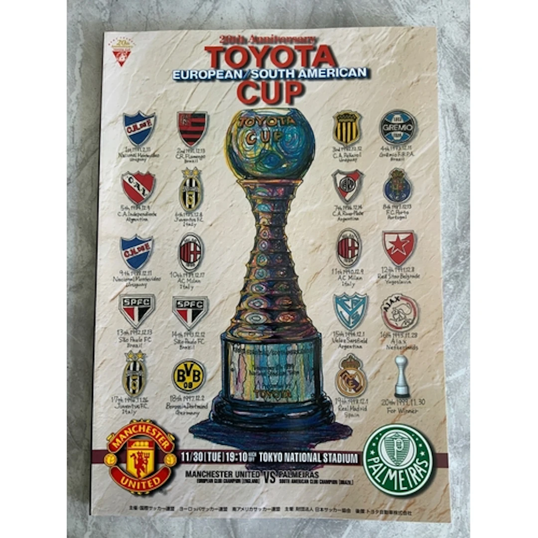 1999 Toyota Cup Manchester United v Palmeiras Football Progr...