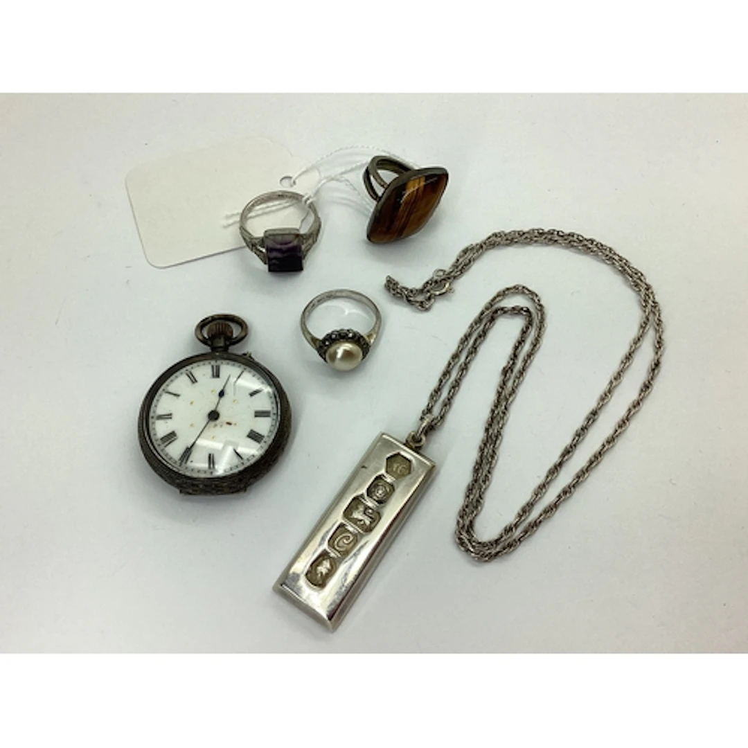 Carrs of Sheffield Ltd; A Hallmarked Silver Ingot Pendant, S...