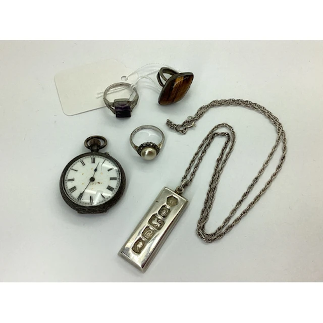 Carrs of Sheffield Ltd; A Hallmarked Silver Ingot Pendant, S...