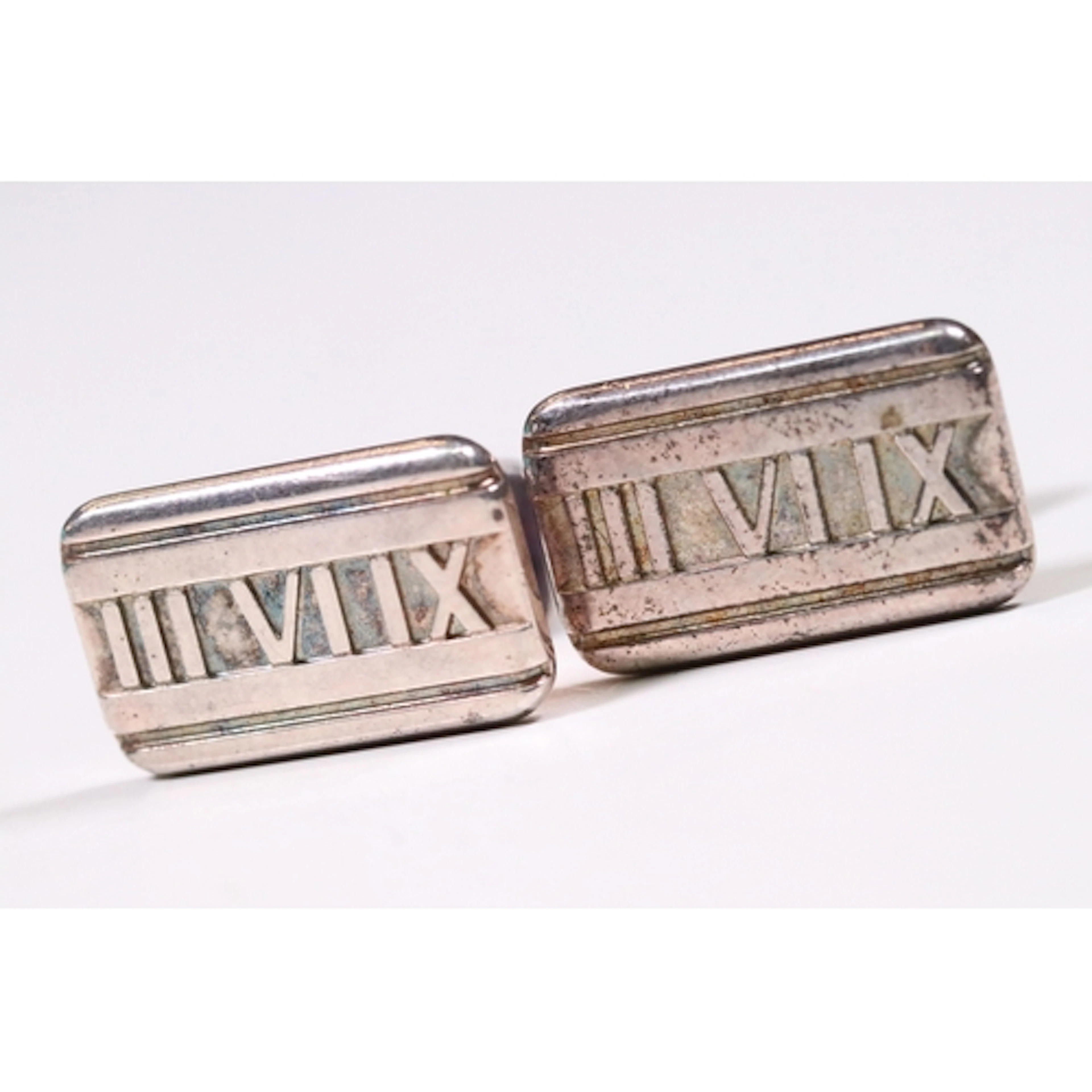 Boxed pair of Tiffany & Co 925 sterling silver cufflinks, wi...