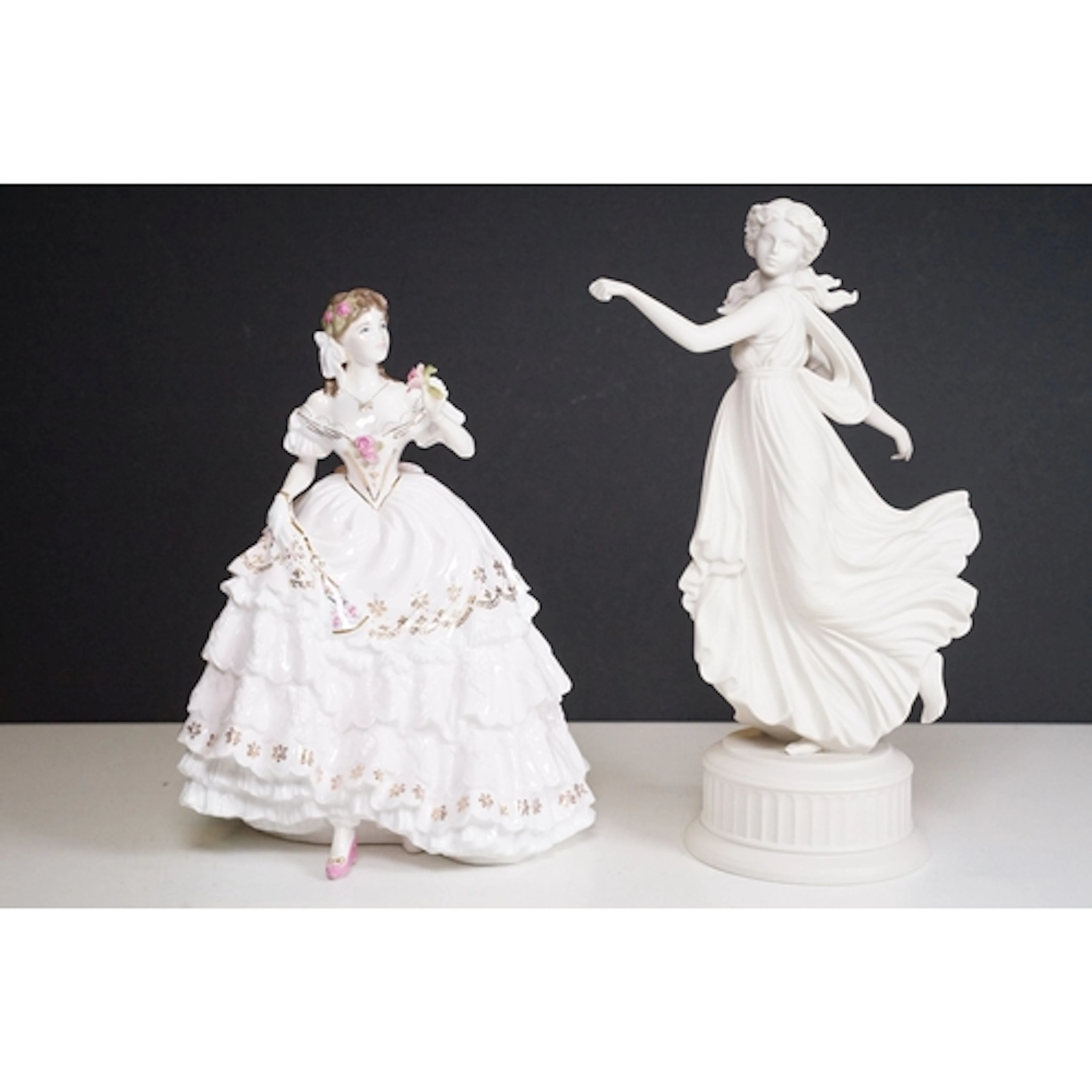 Two boxed ceramic figures to include a Royal Worcester and C...