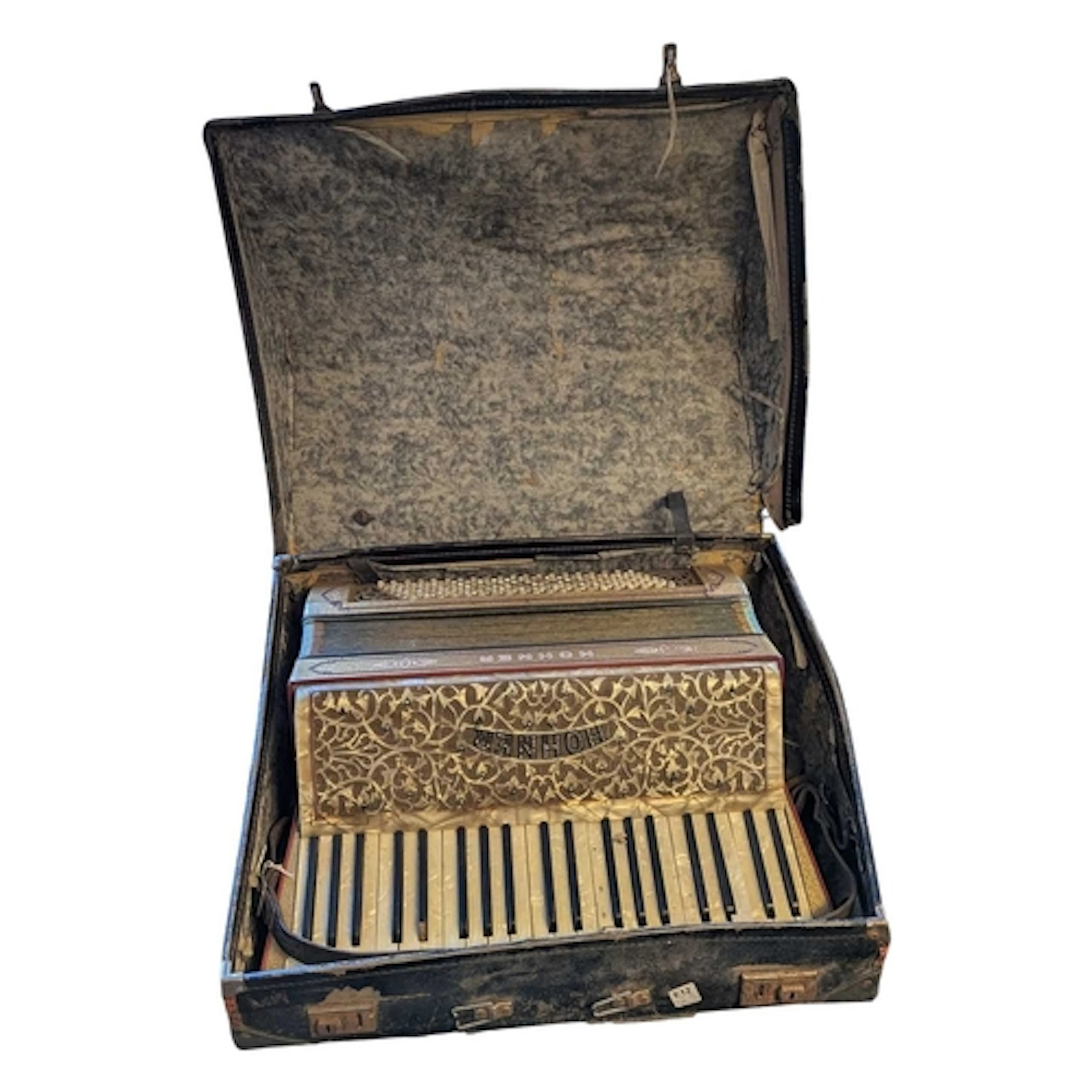 Hohner - Early 20th century vintage cased accordion. Featuri...