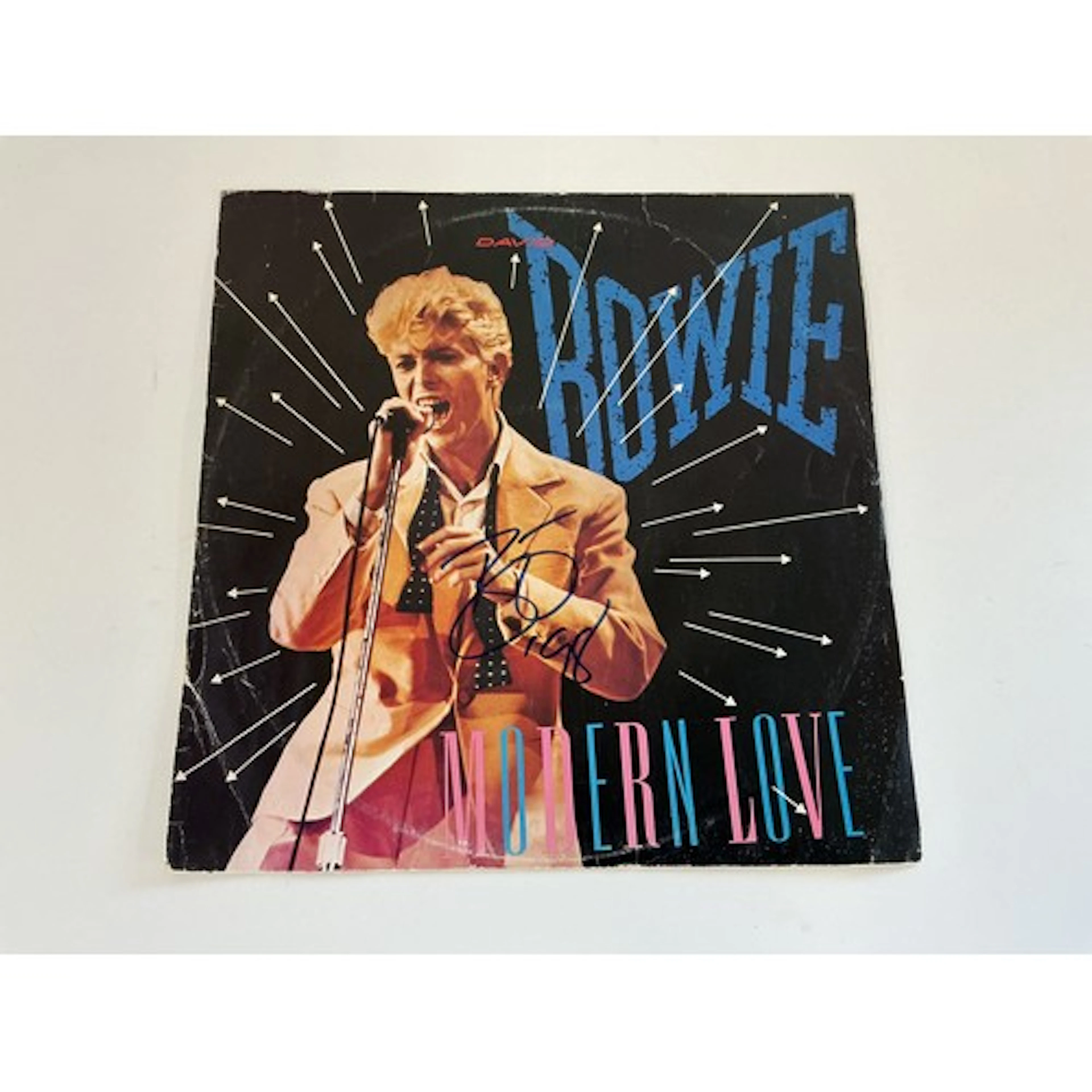 A David Bowie signed Modern Love 12” single. No COA.