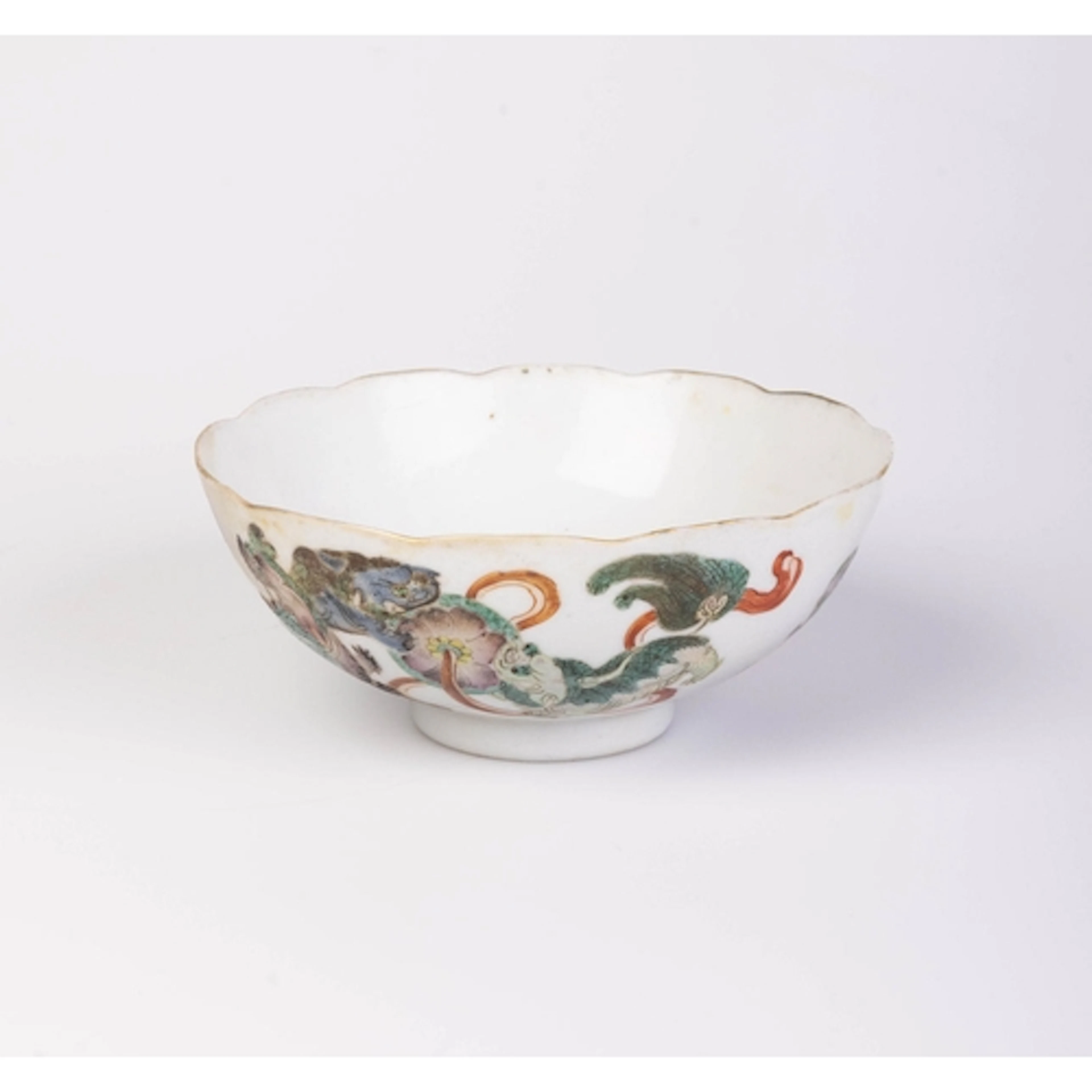 CHINESE FAMILLE ROSE DRAGON PATTERN BOWL LIKELY EARLY 20TH C...