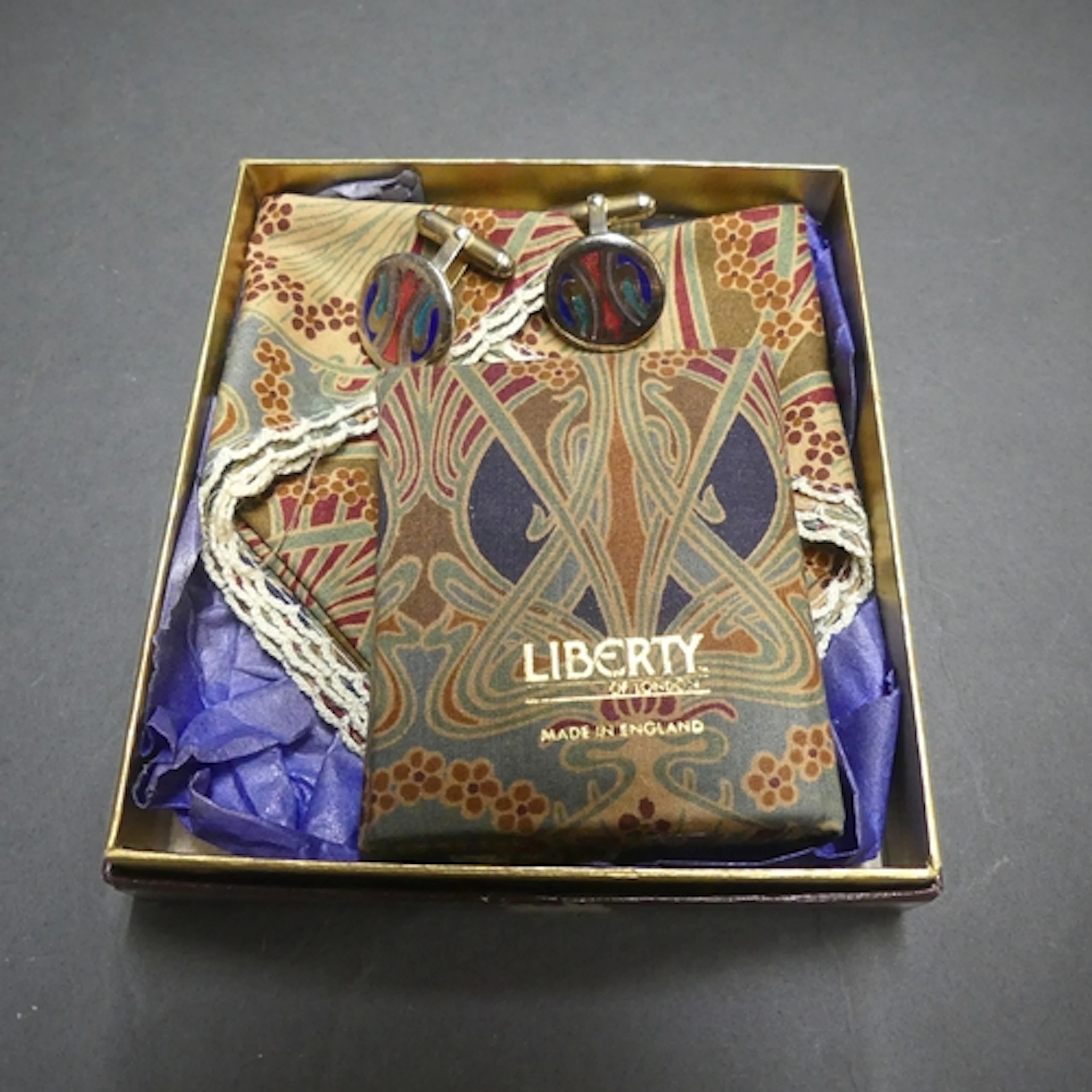 Liberty & Co - A boxed gentlemen's gift set comprising ename...