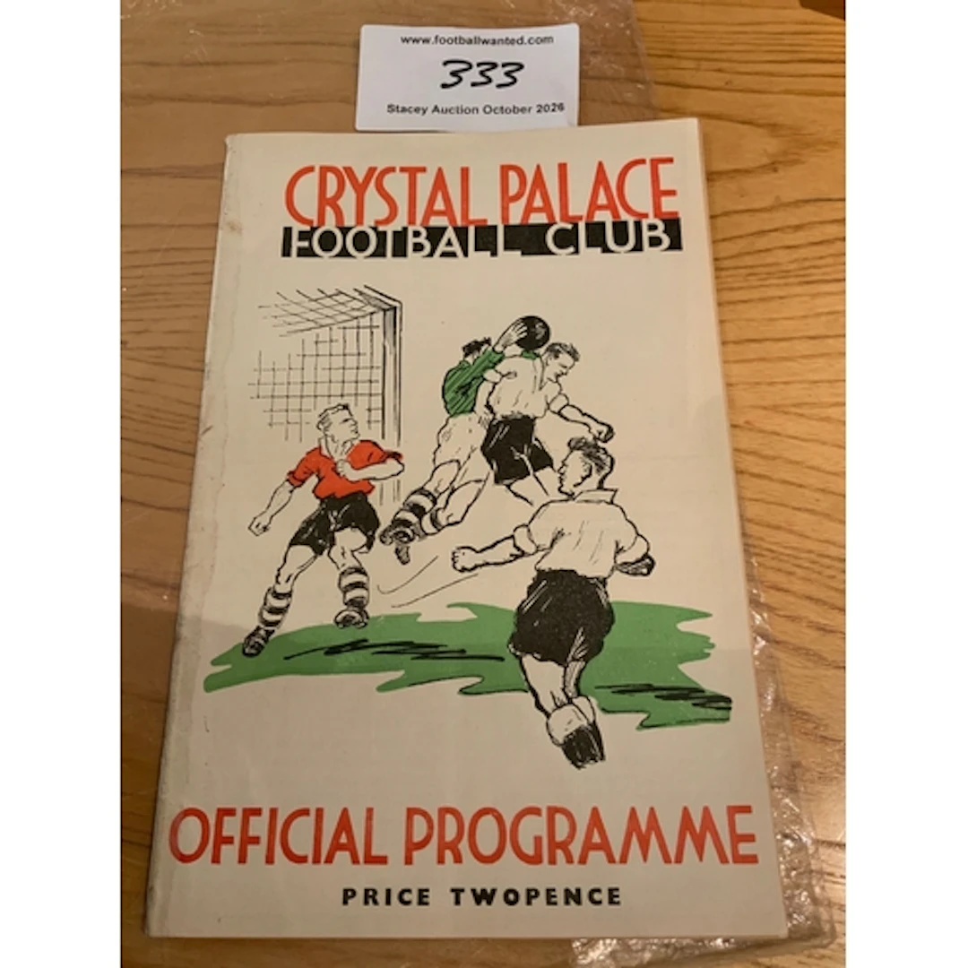 38/39 Crystal Palace v Southend United Football Programme: G...