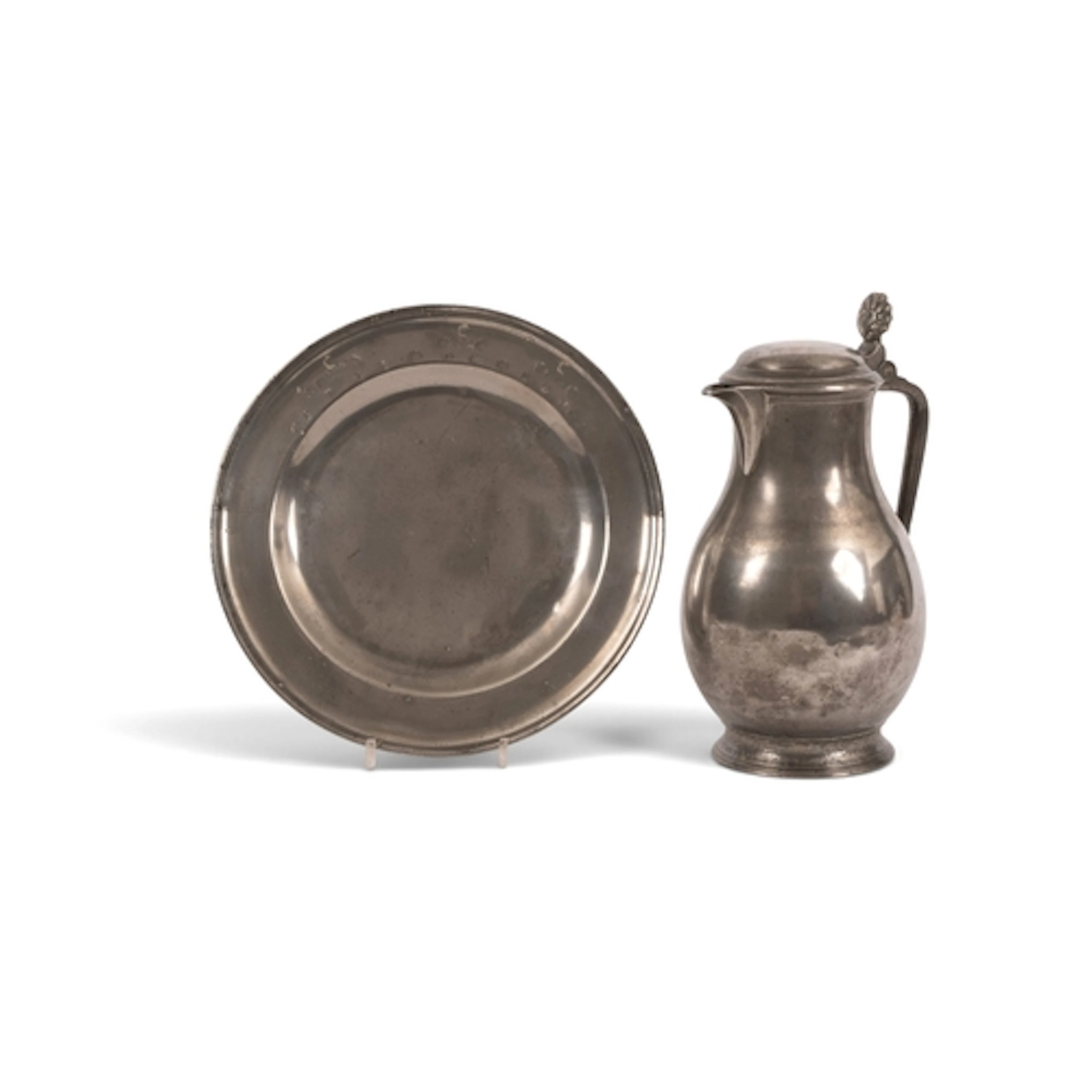 A Tournai pewter platter for the Prix de Roi, c.1770-80, mar...