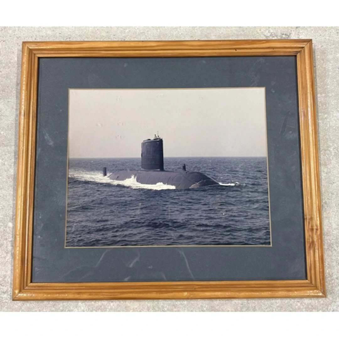 A presentation photograph of a Royal Naval submarine from Vi...