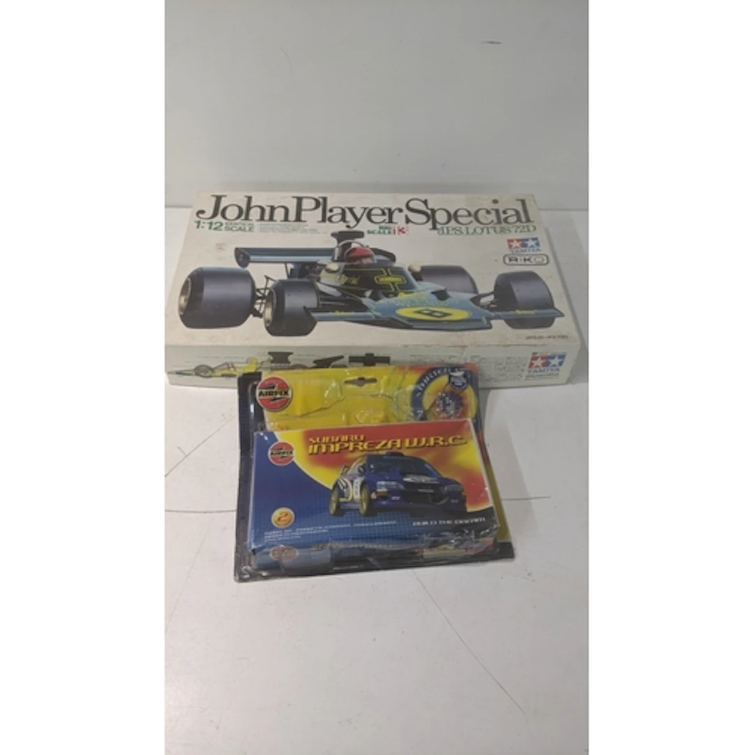 A boxed Tamiya 1:12 scale John Player Special Lotus 720 mode...