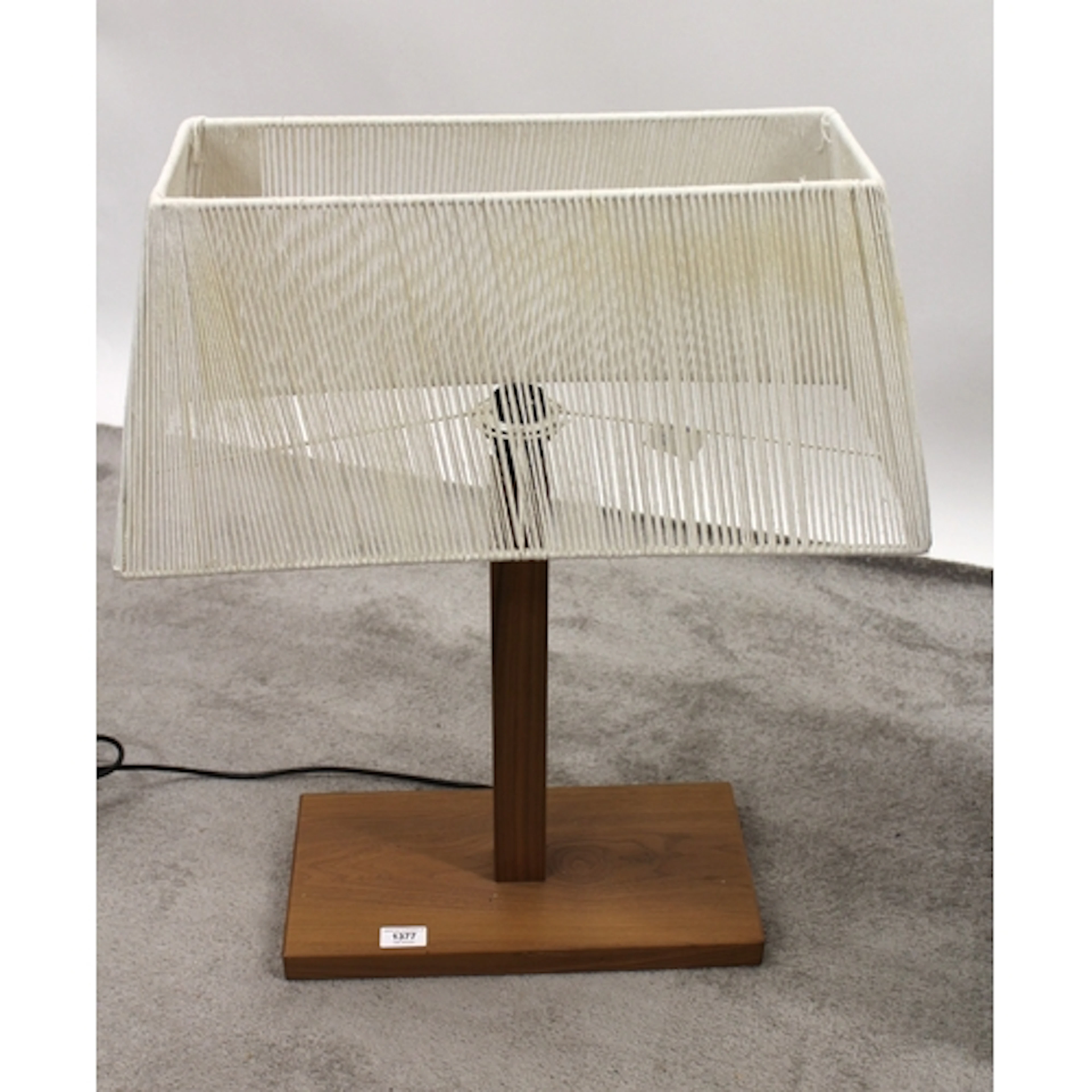 Mid 20th Century teak table lamp by Gervasoni, 42cm high, ex...