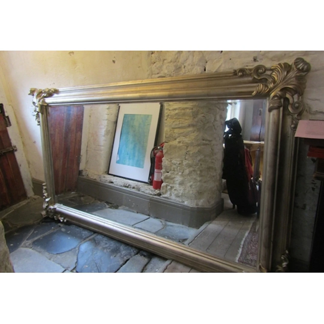 Large Silver Gilt Rectangular Form Mirror Approximately 7ft ...