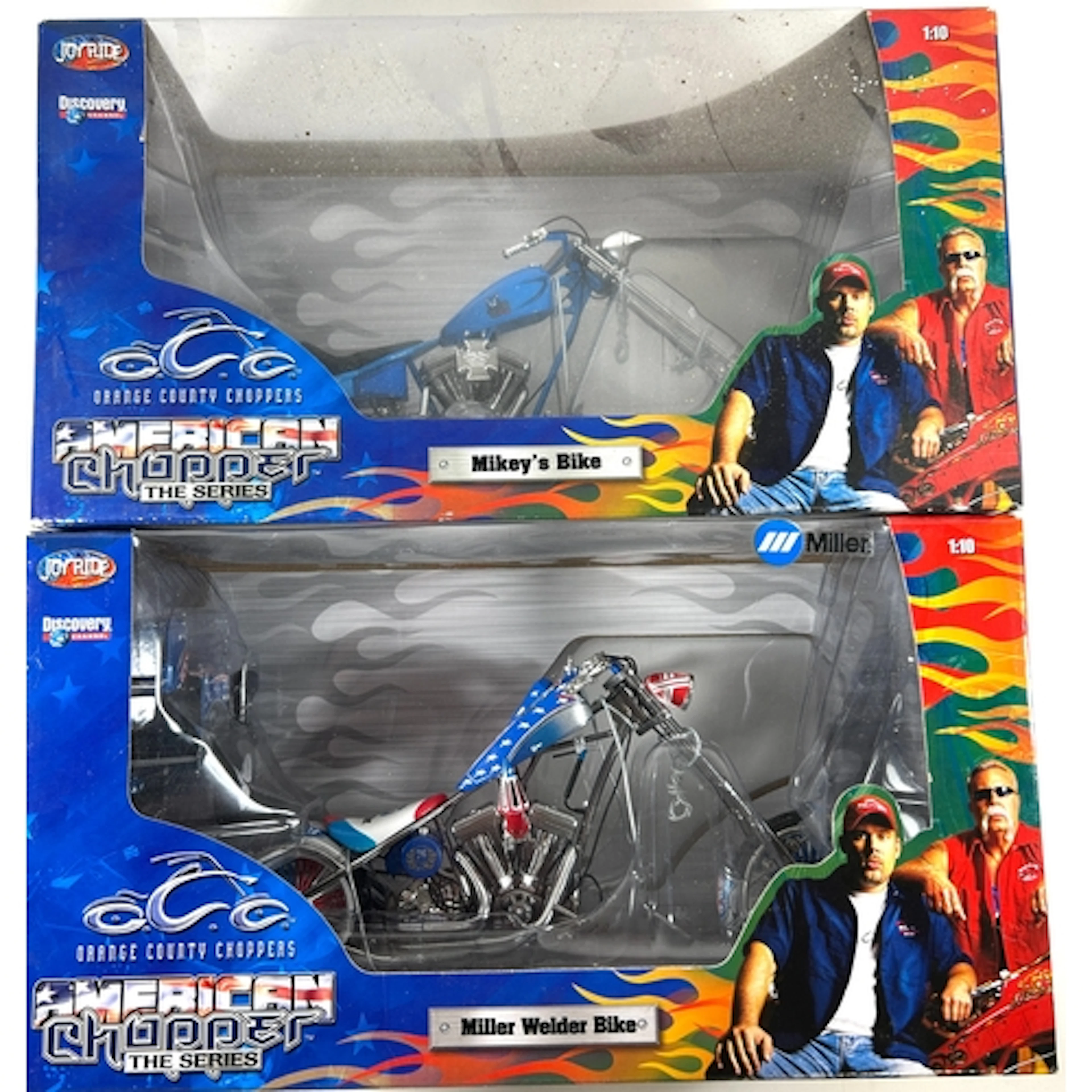 5 1:9 and 1:10 scale American Chopper Motorcycles. 2x Joyrid...