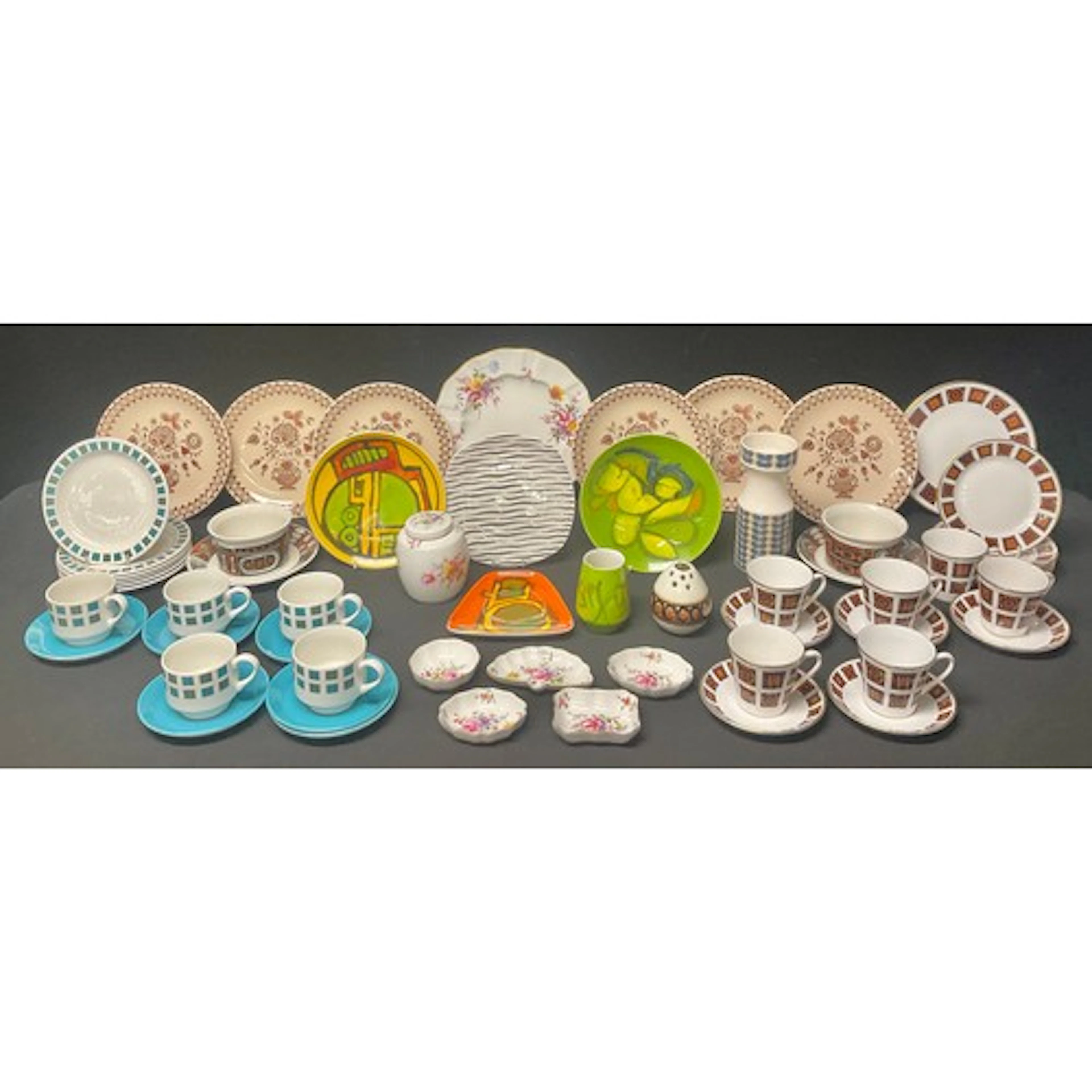 Mid 20th century Designs - a Poole pottery Delphis abstract ...