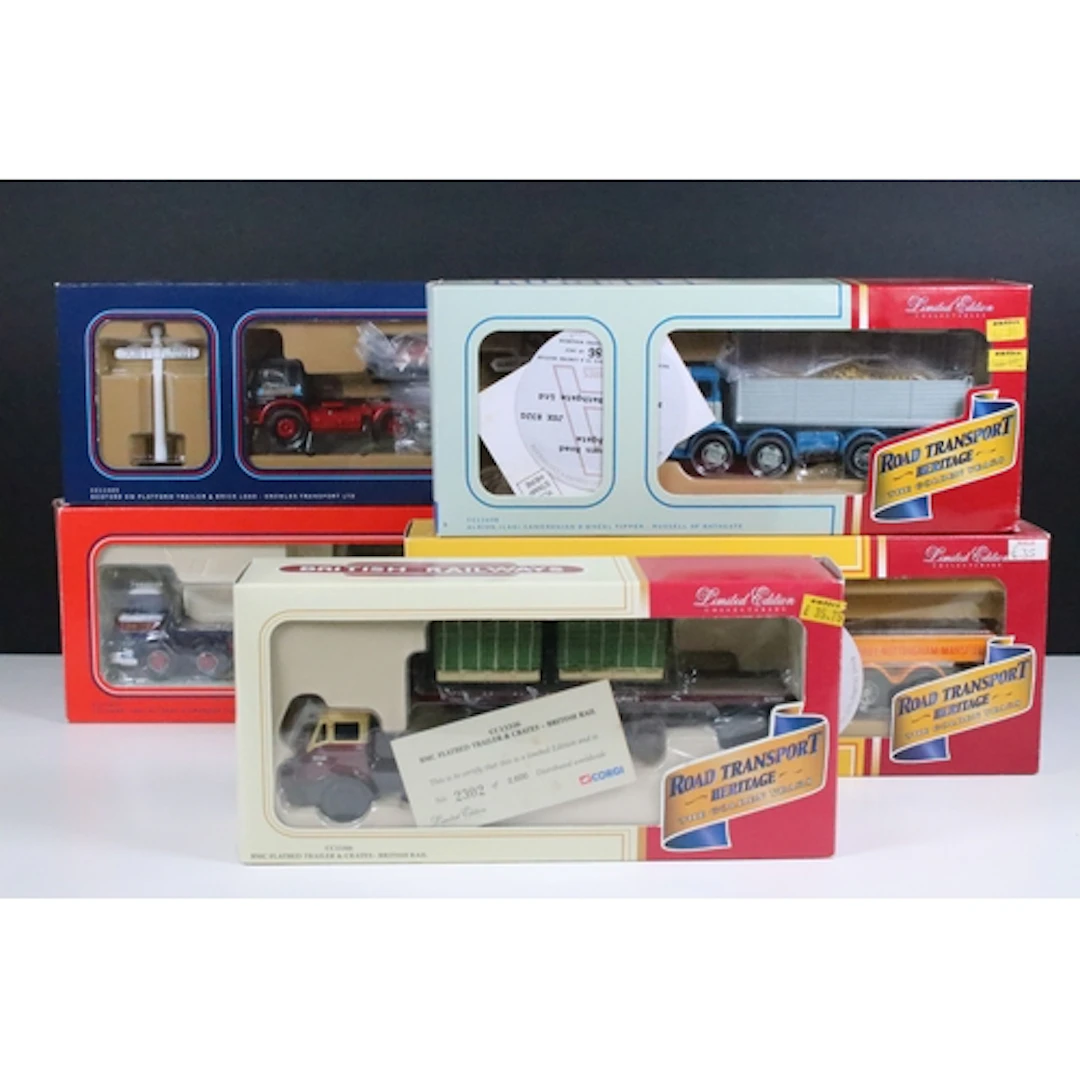 Five boxed 1/50 Corgi ltd edn Road Transport Heritage The Go...