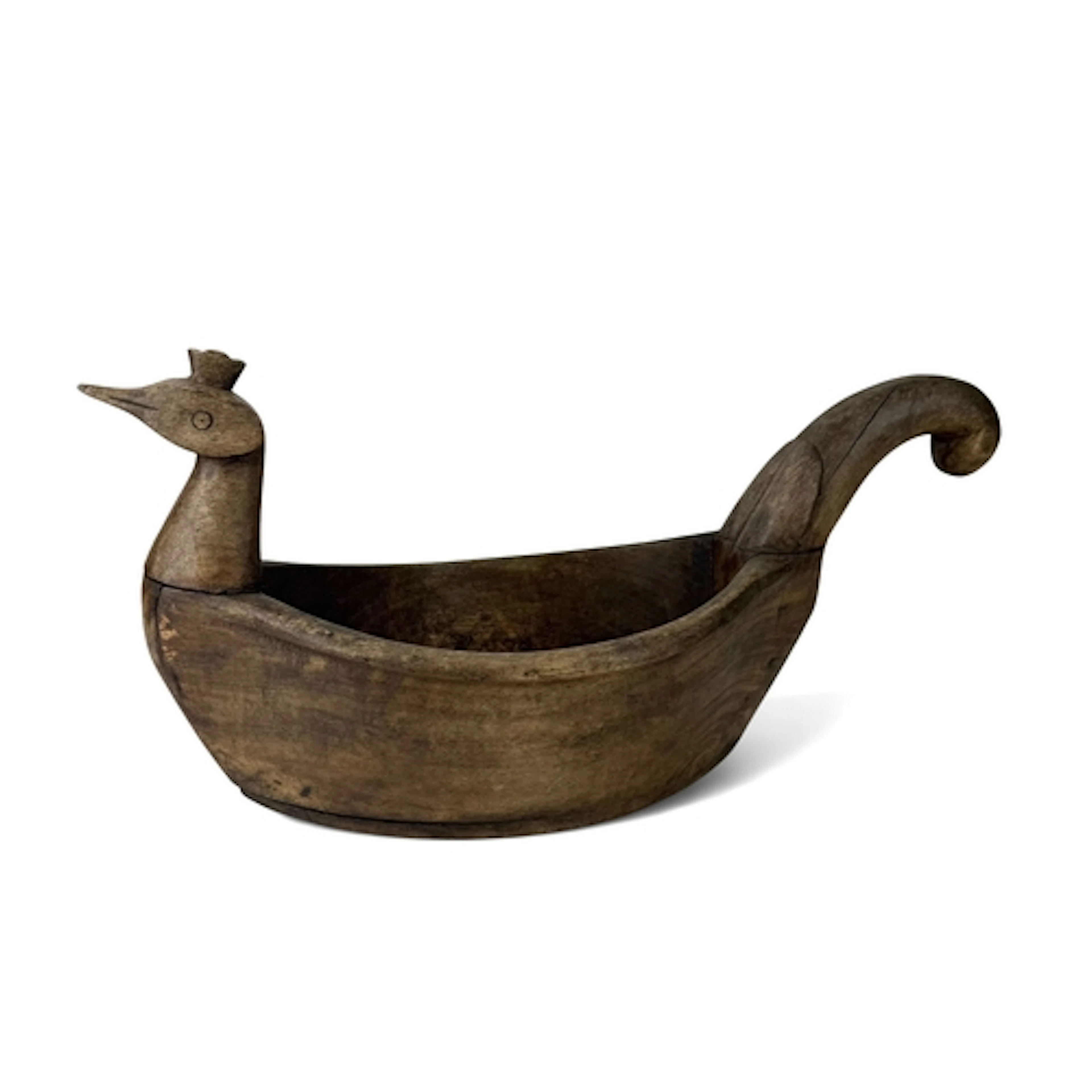 A MID-20TH CENTURY CARVED WOODEN BIRD, POSSIBLY SCANDINAVIAN...