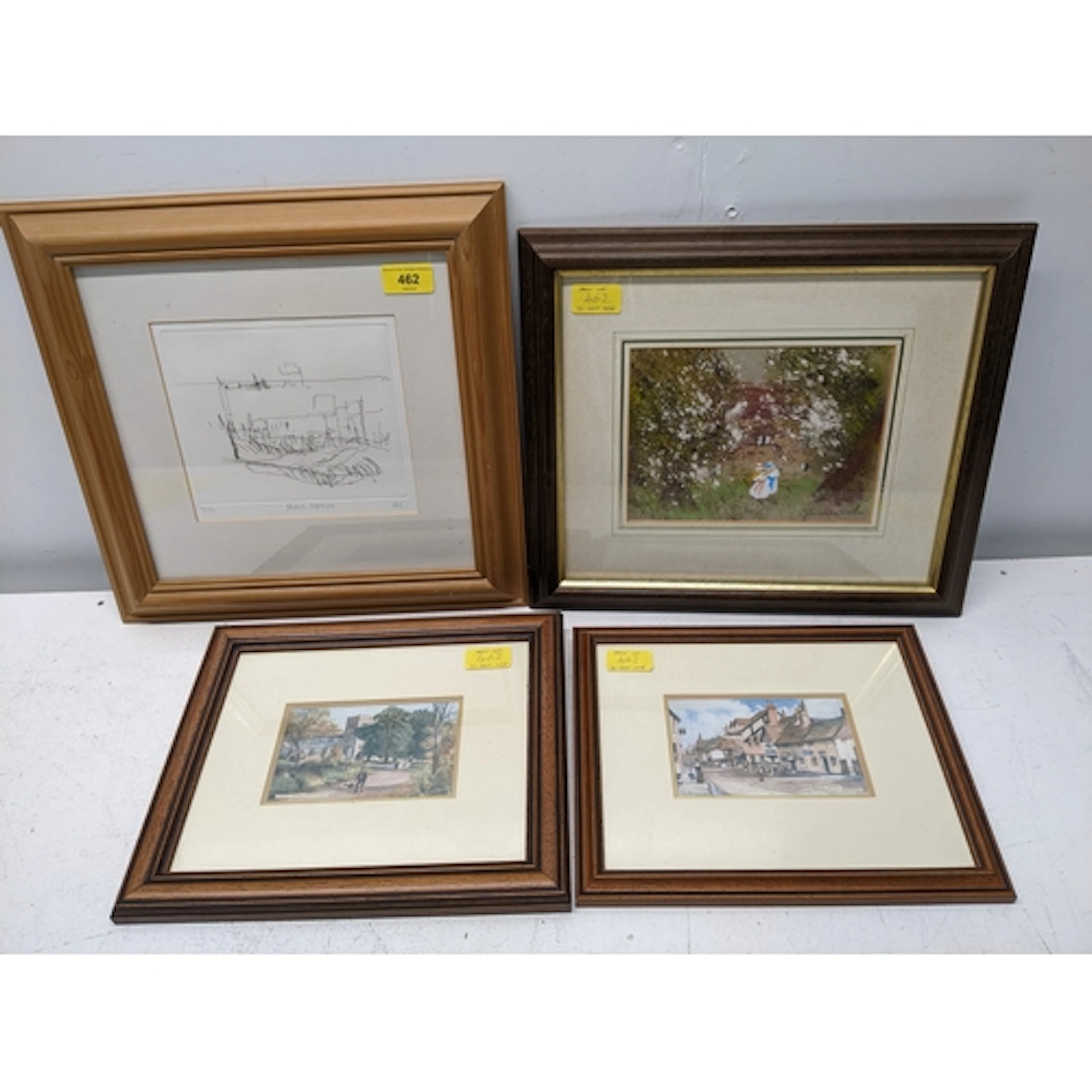 Four pictures to include a Hugh Casson (1910-1999) 'Beach Si...