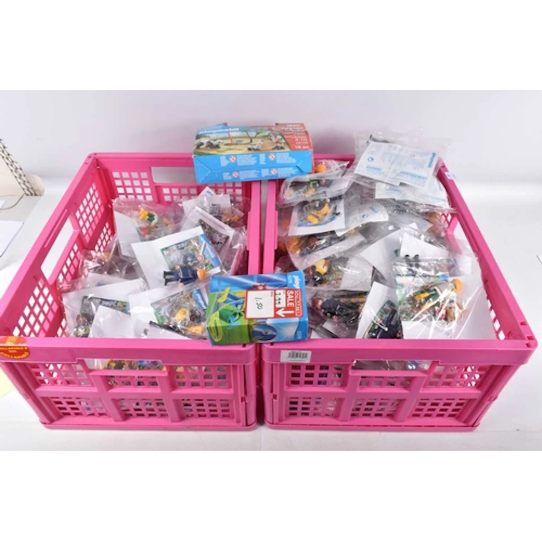 A LARGE QUANTITY OF PLAYMOBIL FIGURES, many duplicates inclu...