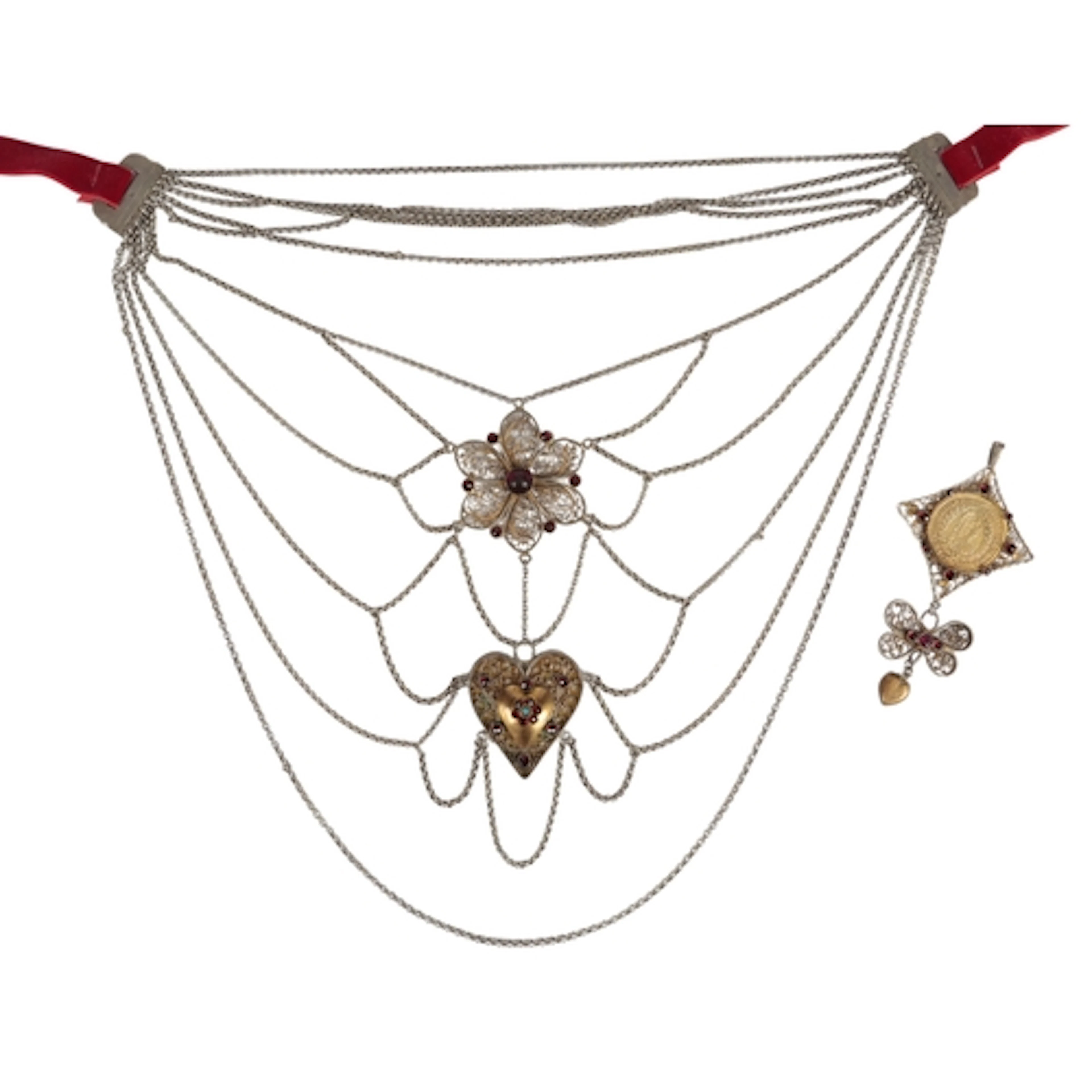 A silver gilt and gem-set collar, possibly Austro-Hungarian ...