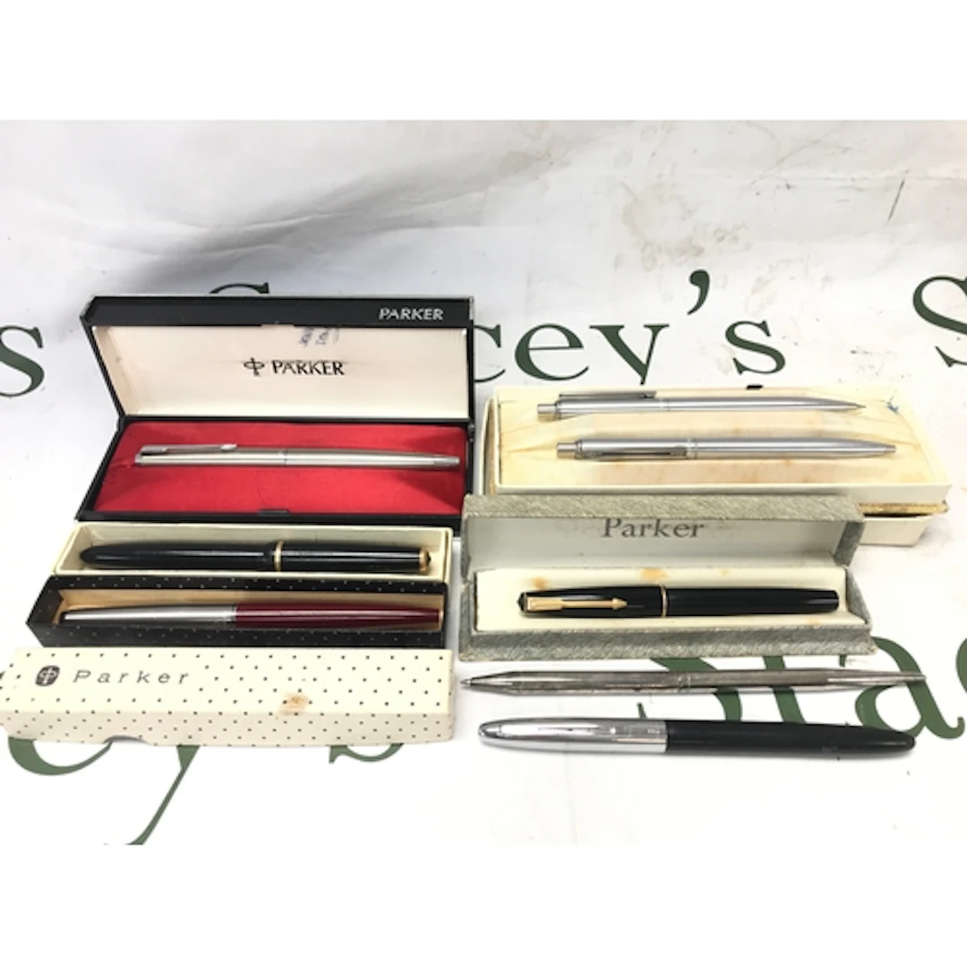 a Collection of vintage fountain pens Parker, Watermans most...