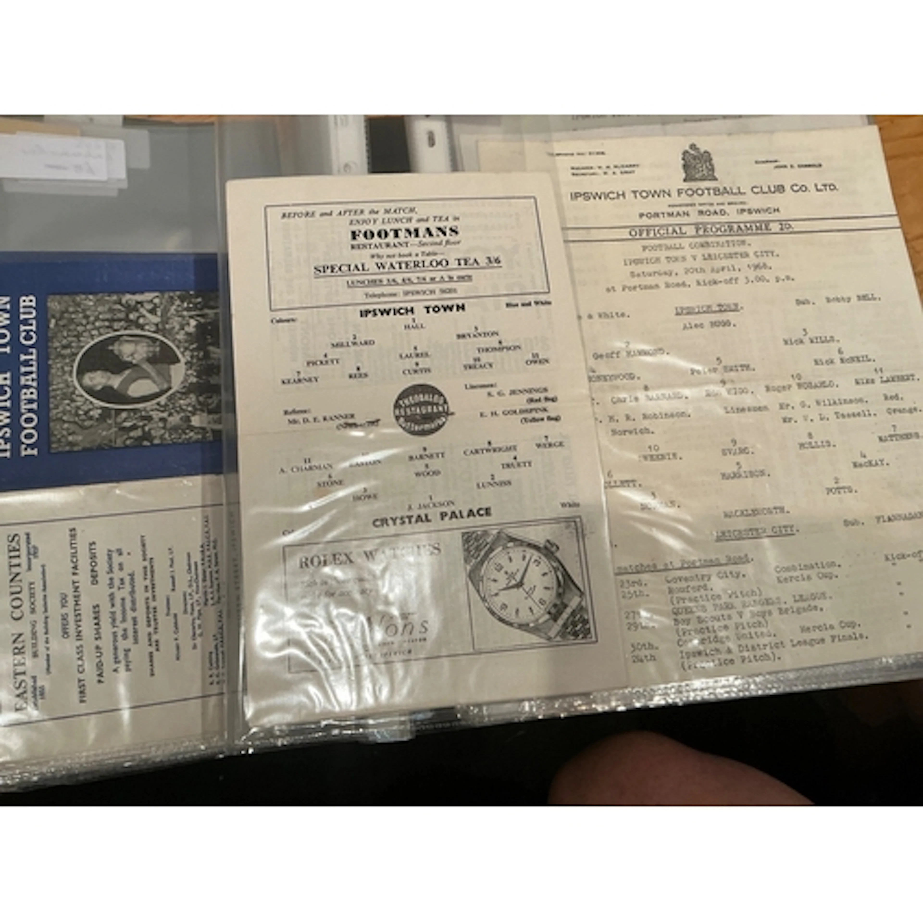 Ipswich Town Reserve Home Football Programmes: From 60/61 to...