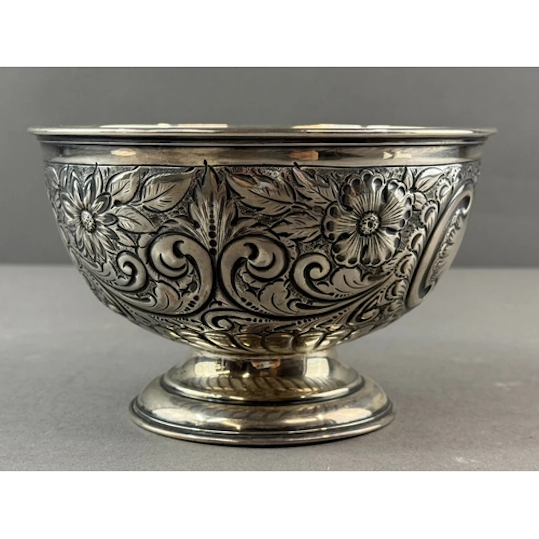 Silver: an Edward VII pedestal bowl by the Fenton Brothers, ...