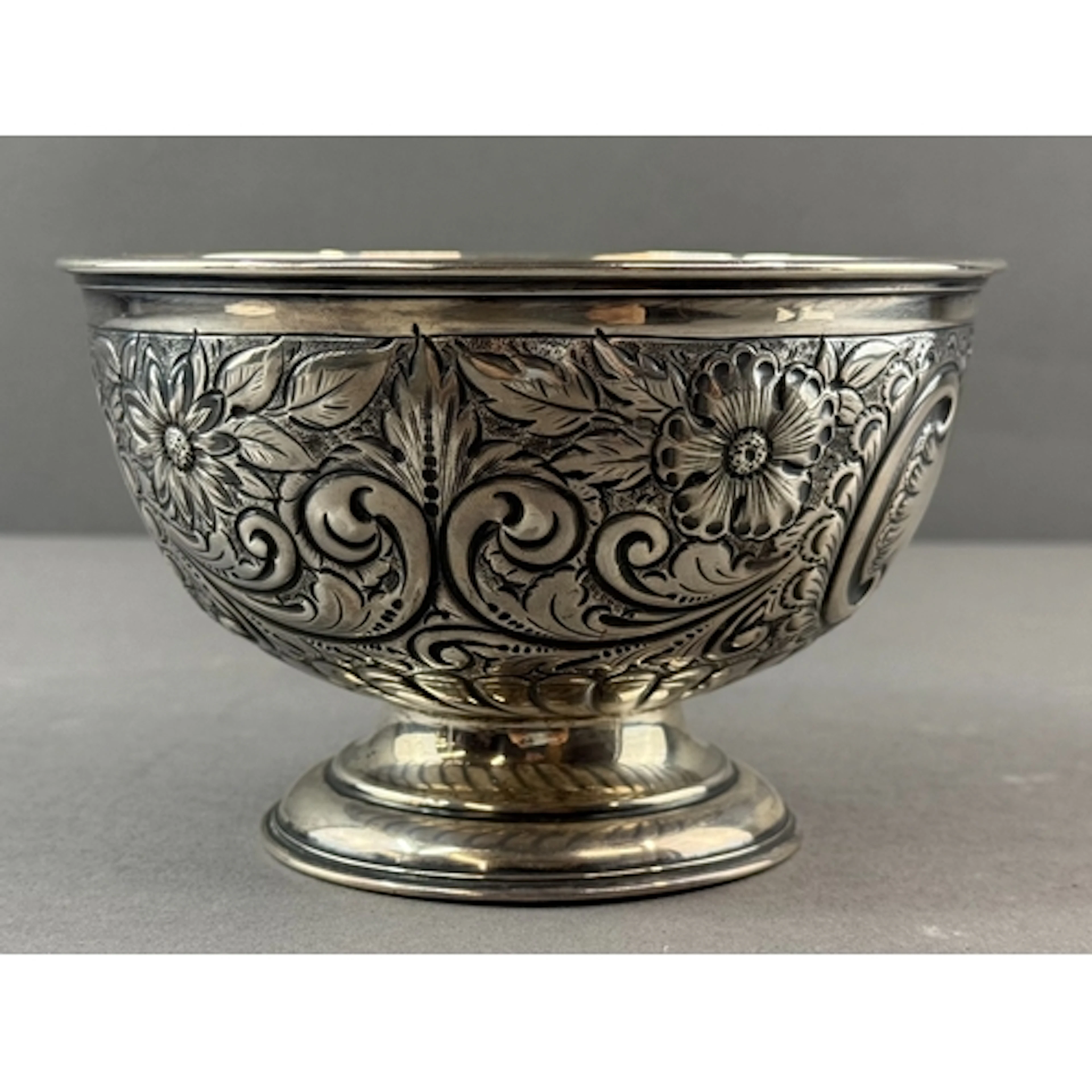 Silver: an Edward VII pedestal bowl by the Fenton Brothers, ...