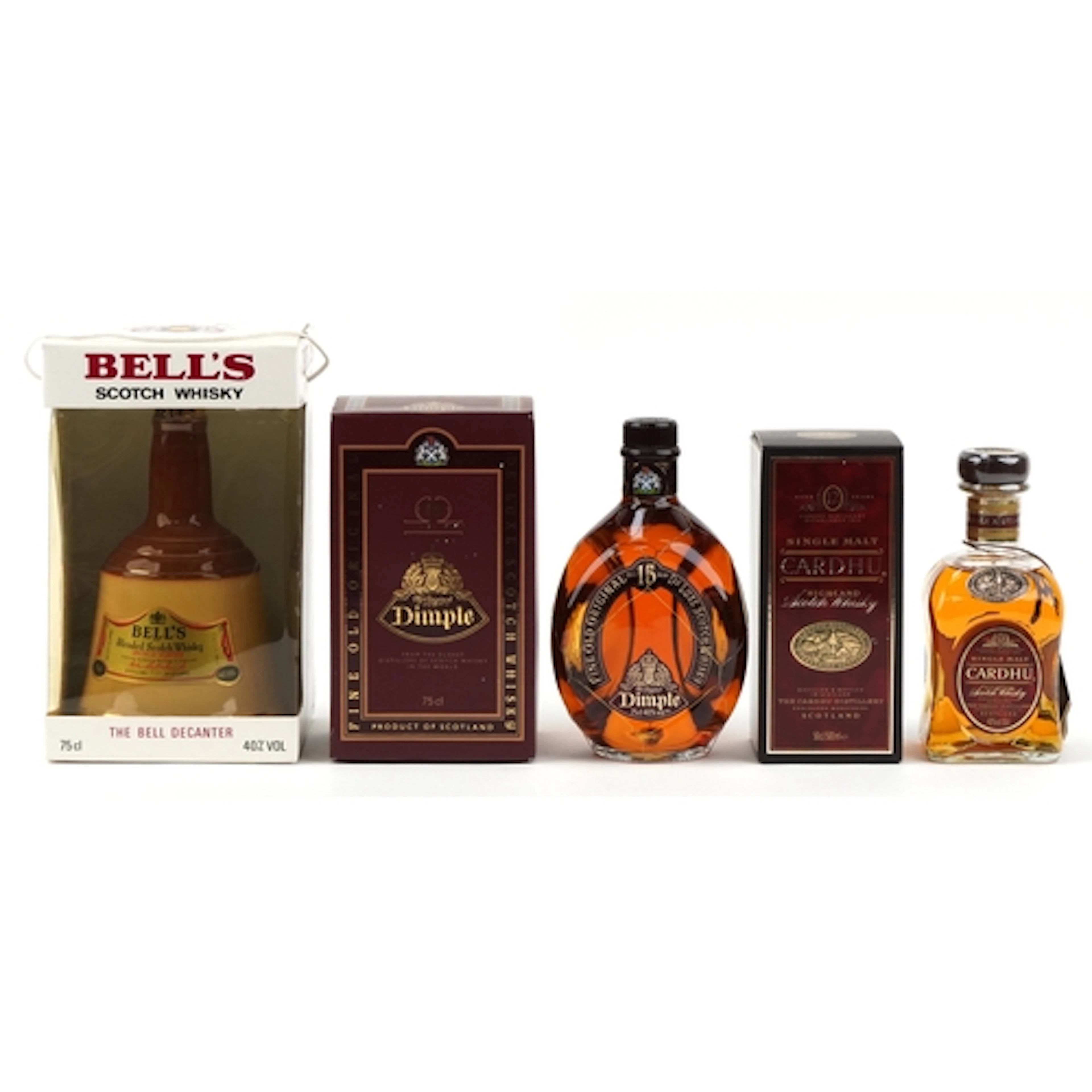 Three bottles of whisky comprising a 750ml Bell's Blended Sc...