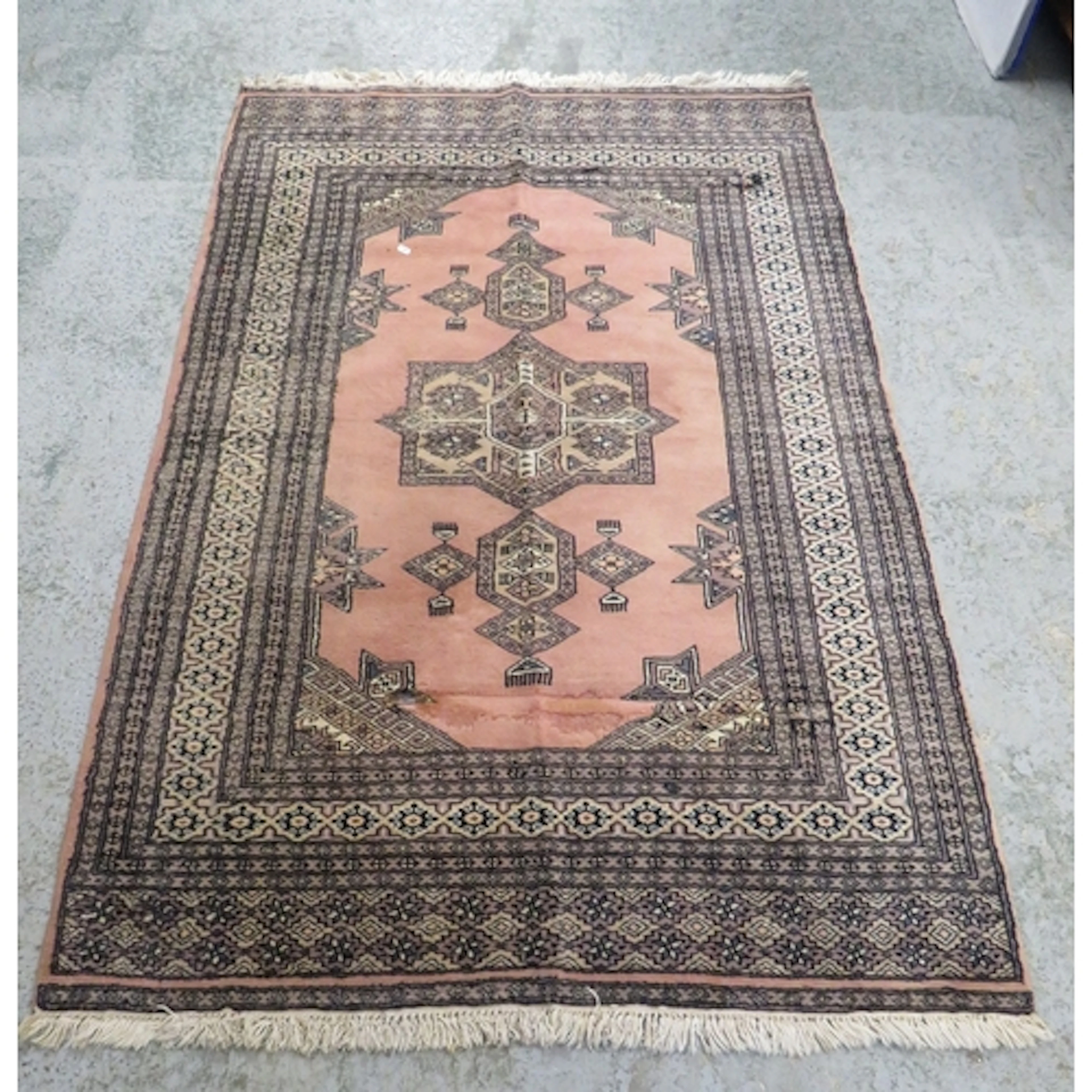 Vintage Traditional Woven Rug, repeating geometric designs t...